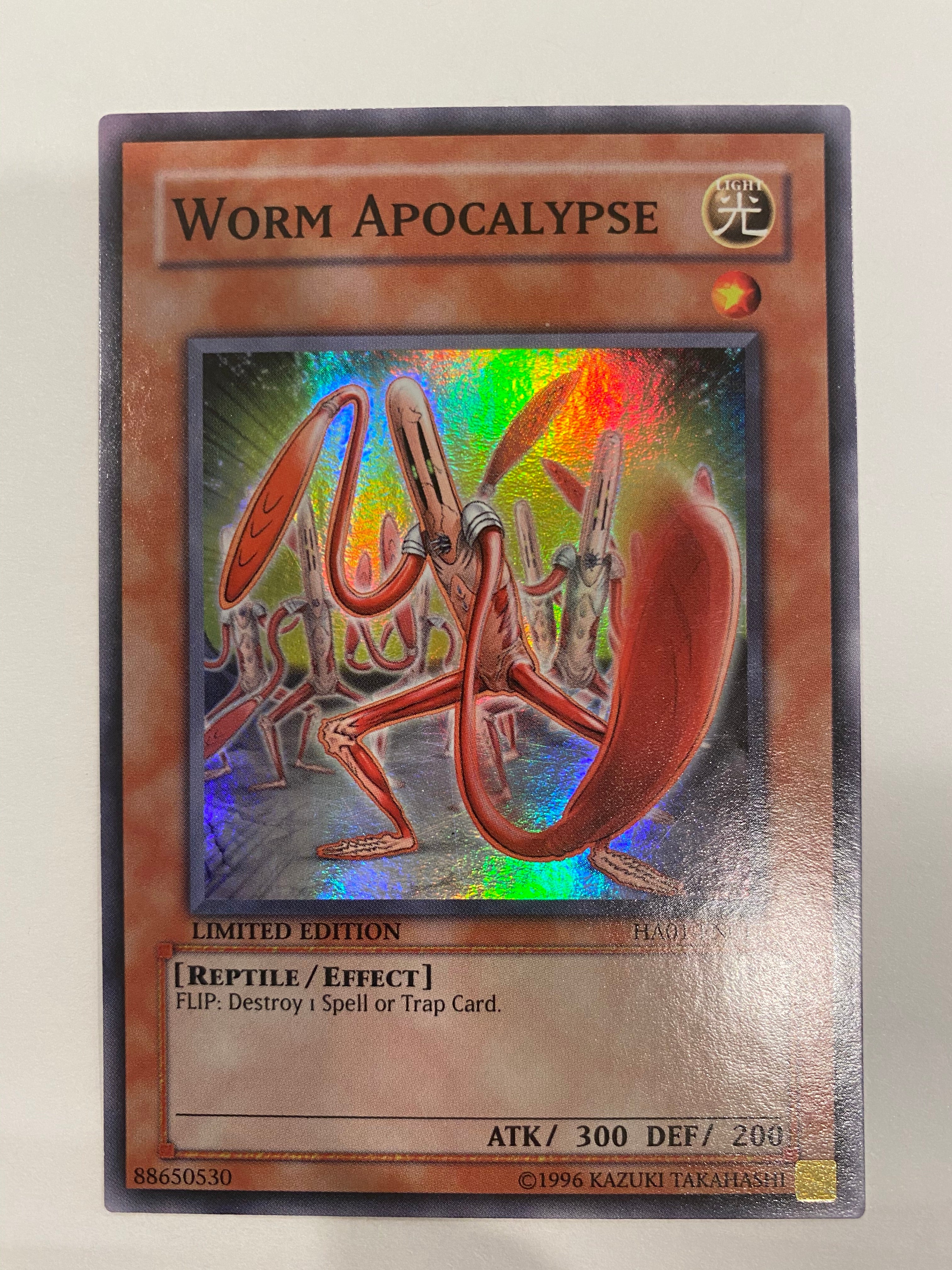 Yugioh Worm Apocalypse HA01-EN017 Super Rare Limited Edition NM Yugioh Worm Apocalypse HA01-EN017 Super Rare Limited Edition NM