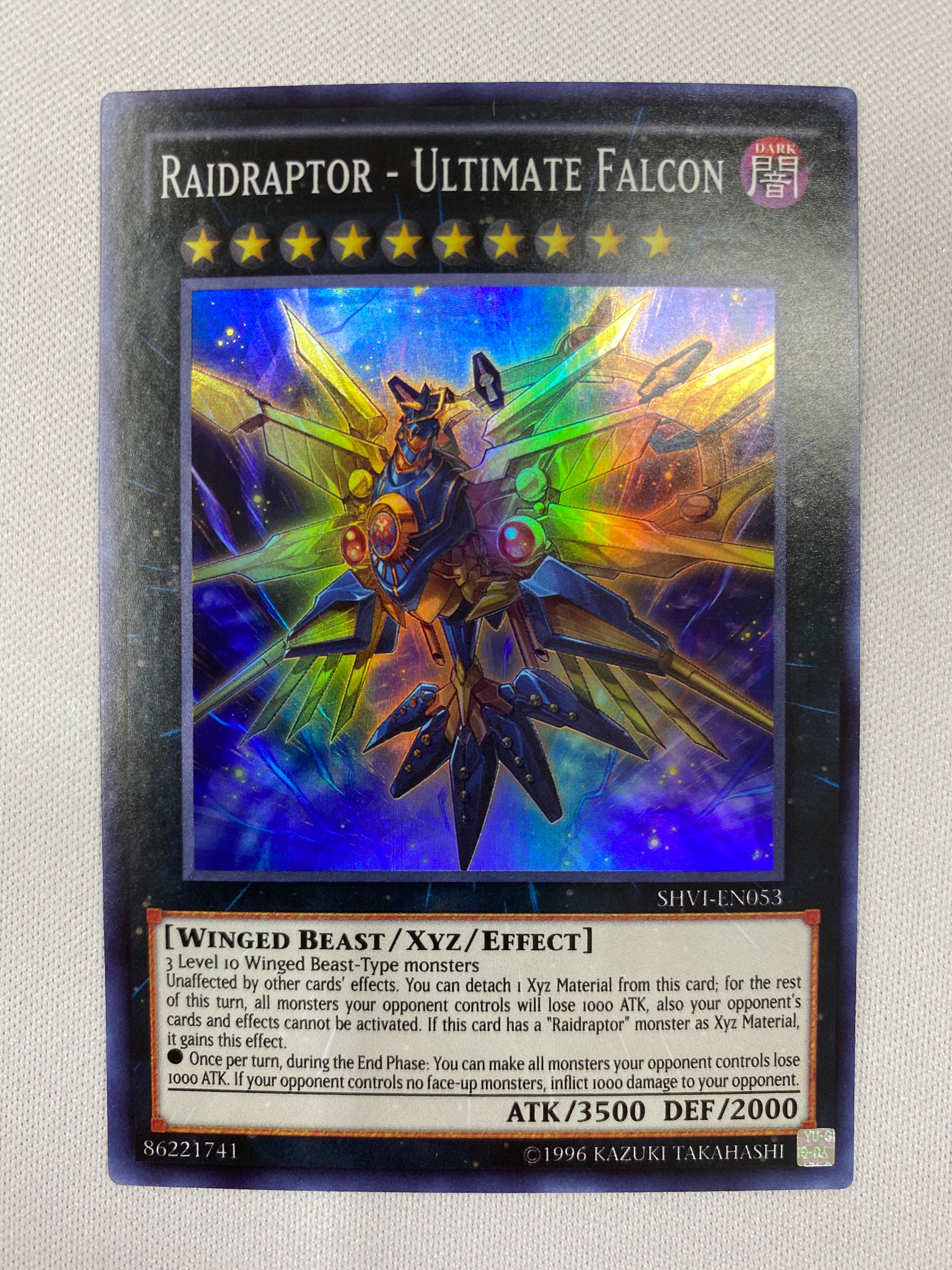 Yugioh Raidraptor Ultimate Falcon SHVI-EN053 Super Rare NM Yugioh Raidraptor Ultimate Falcon SHVI-EN053 Super Rare NM
