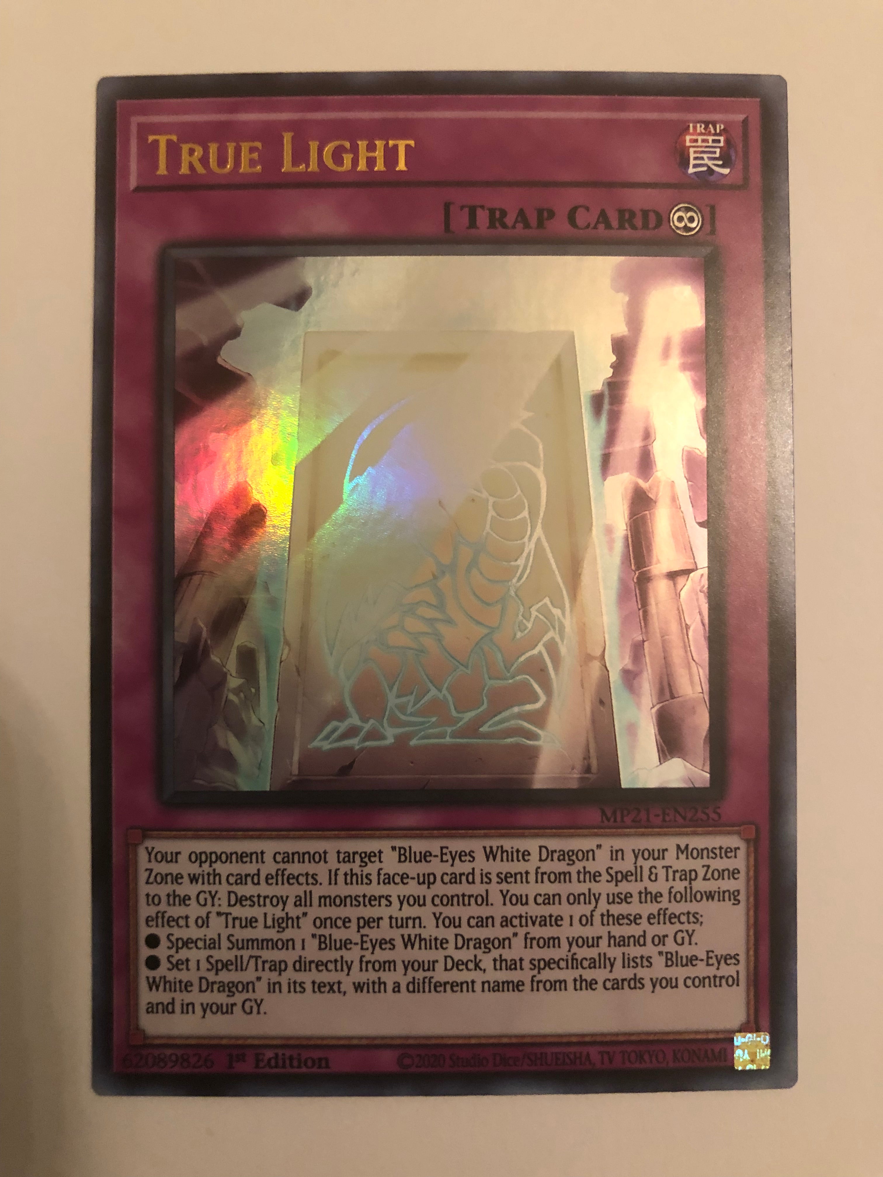 yugioh true light card Yugioh True Light MP21-EN255 Ultra Rare 1st Edition Near Mint