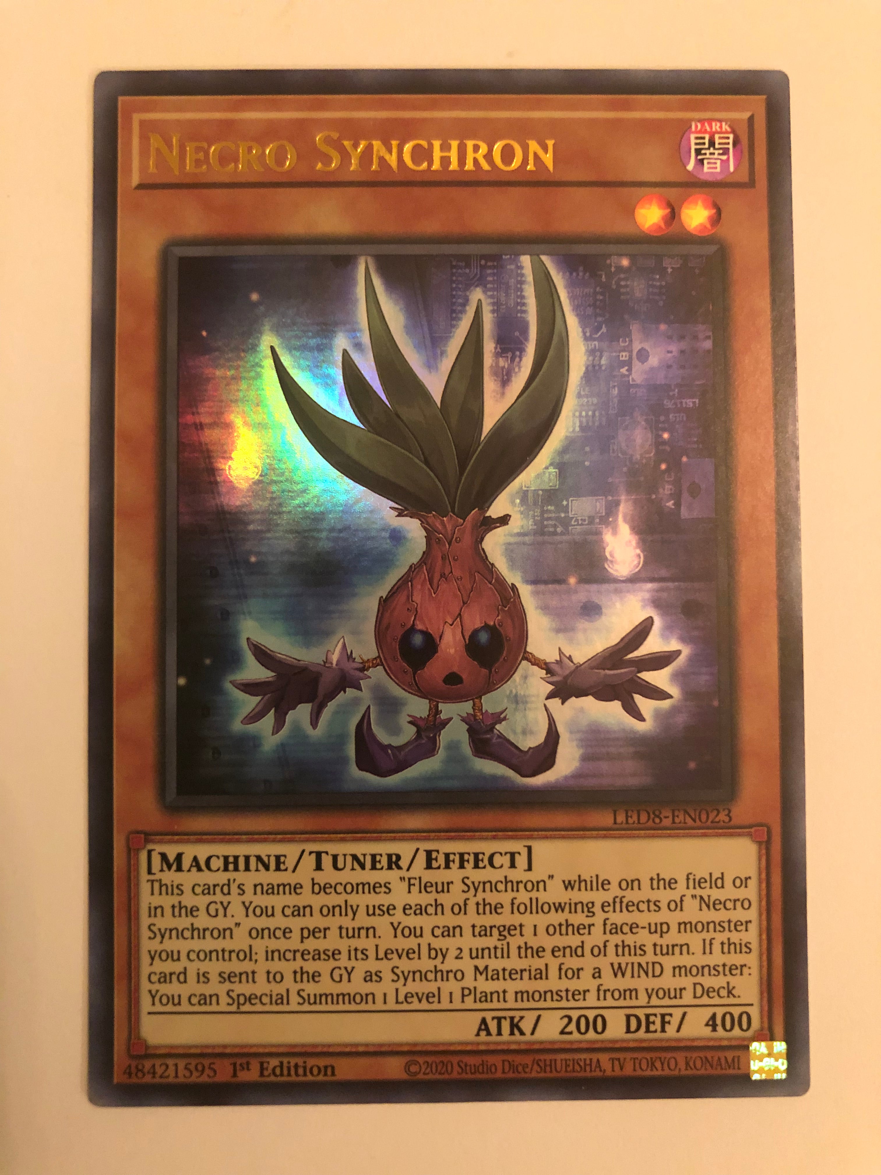 yugioh necro cards Yugioh Necro Synchron LED8-EN023 Ultra Rare 1st Edition Near Mint