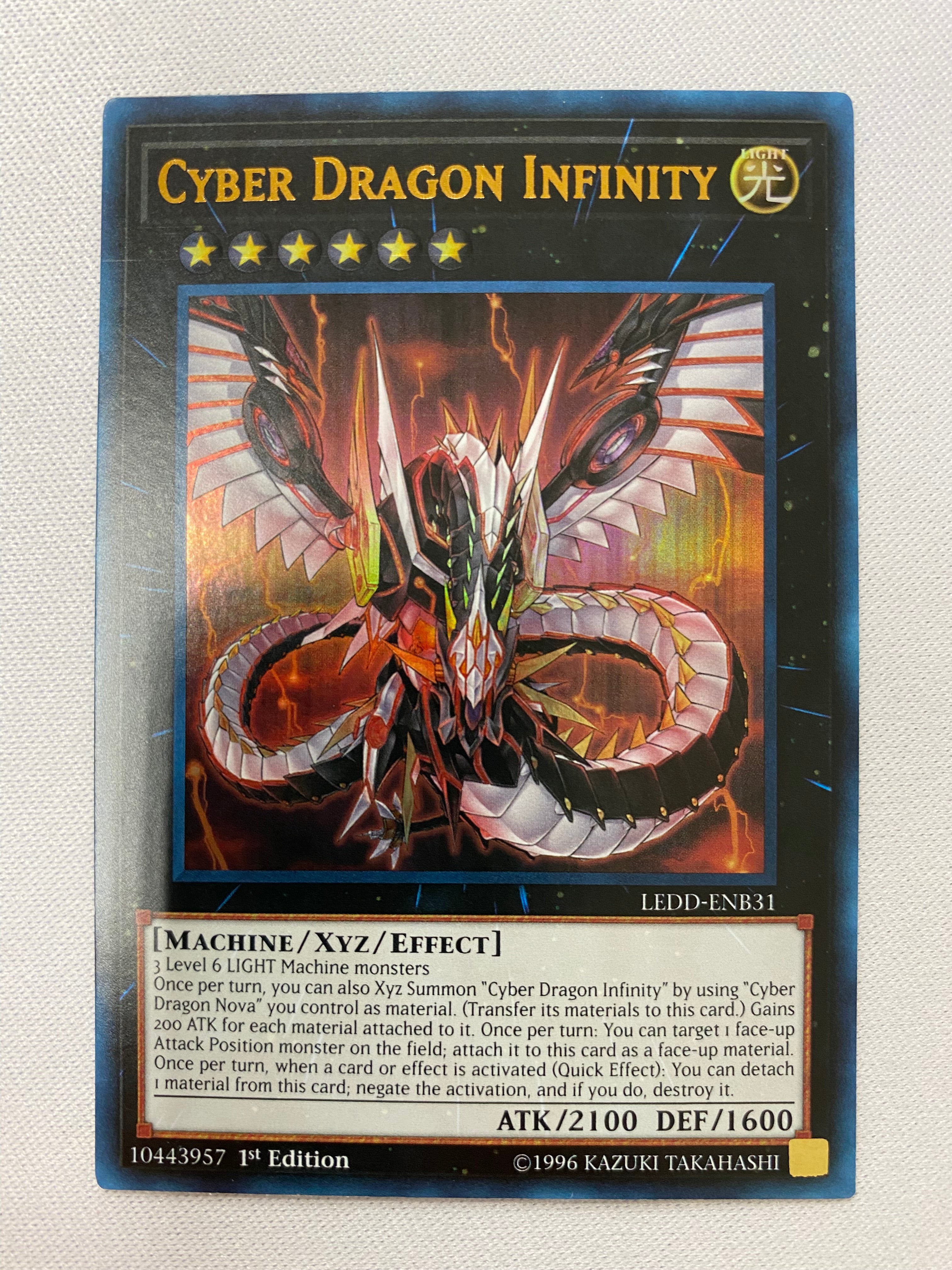 yugioh card infinity Yugioh Cyber Dragon Infinity LEDD-ENB31 Ultra Rare 1st Edition Near Mi