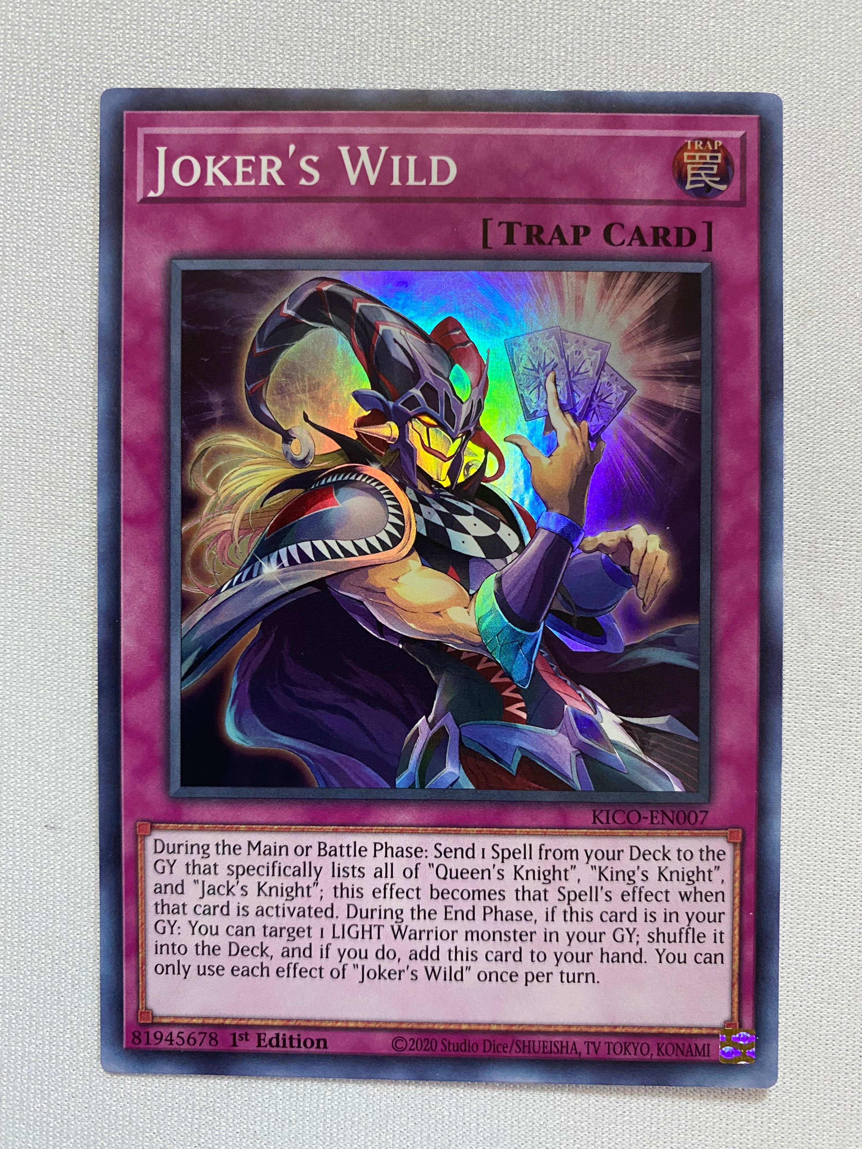 Yugioh Joker's Wild KICO-EN007 Super Rare 1st Edition Near Mint