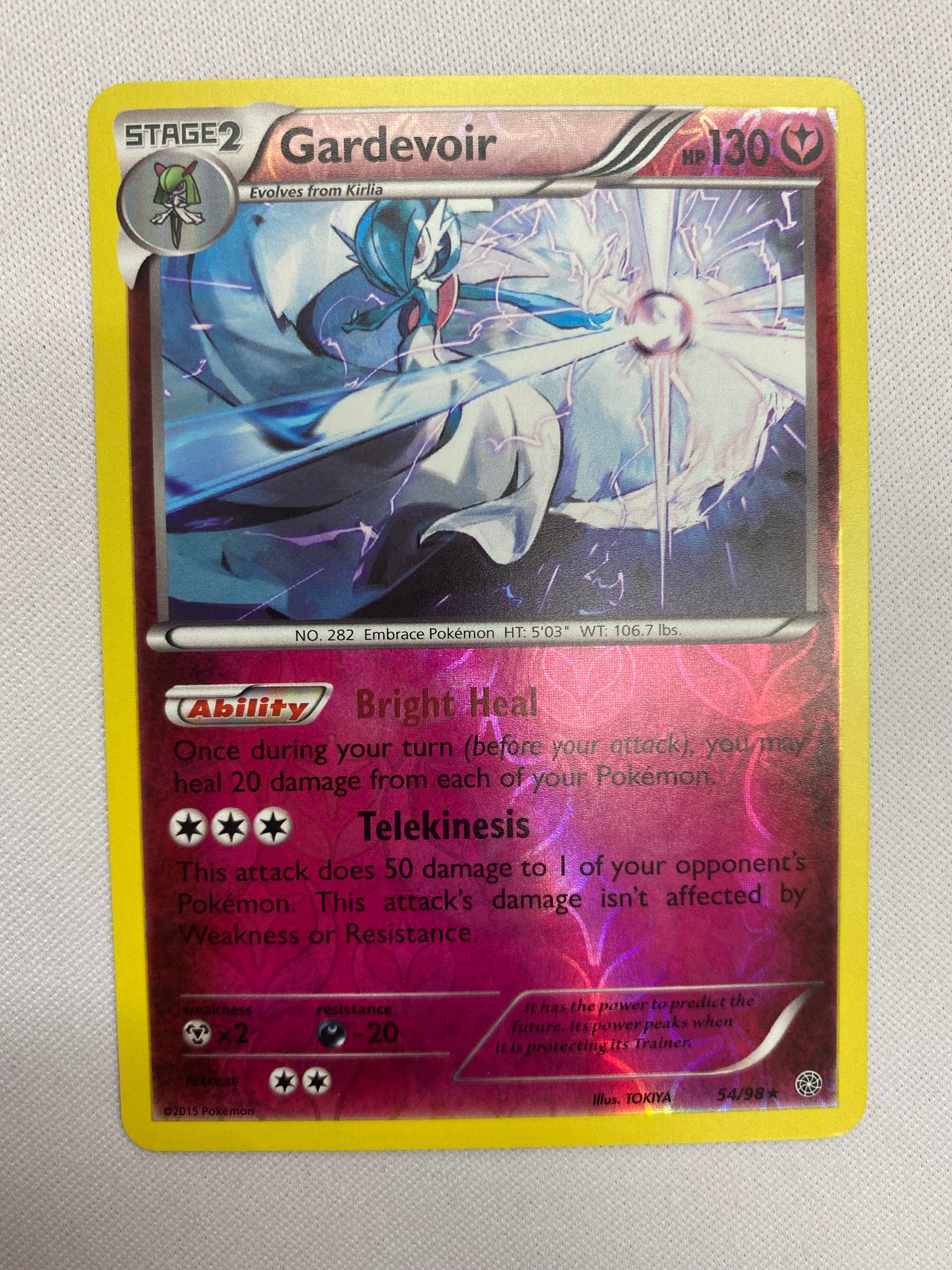 Gardevoir 54/98 XY Ancient Origins Reverse Holo Pokemon Card NM Gardevoir 54/98 XY Ancient Origins Reverse Holo Pokemon Card NM