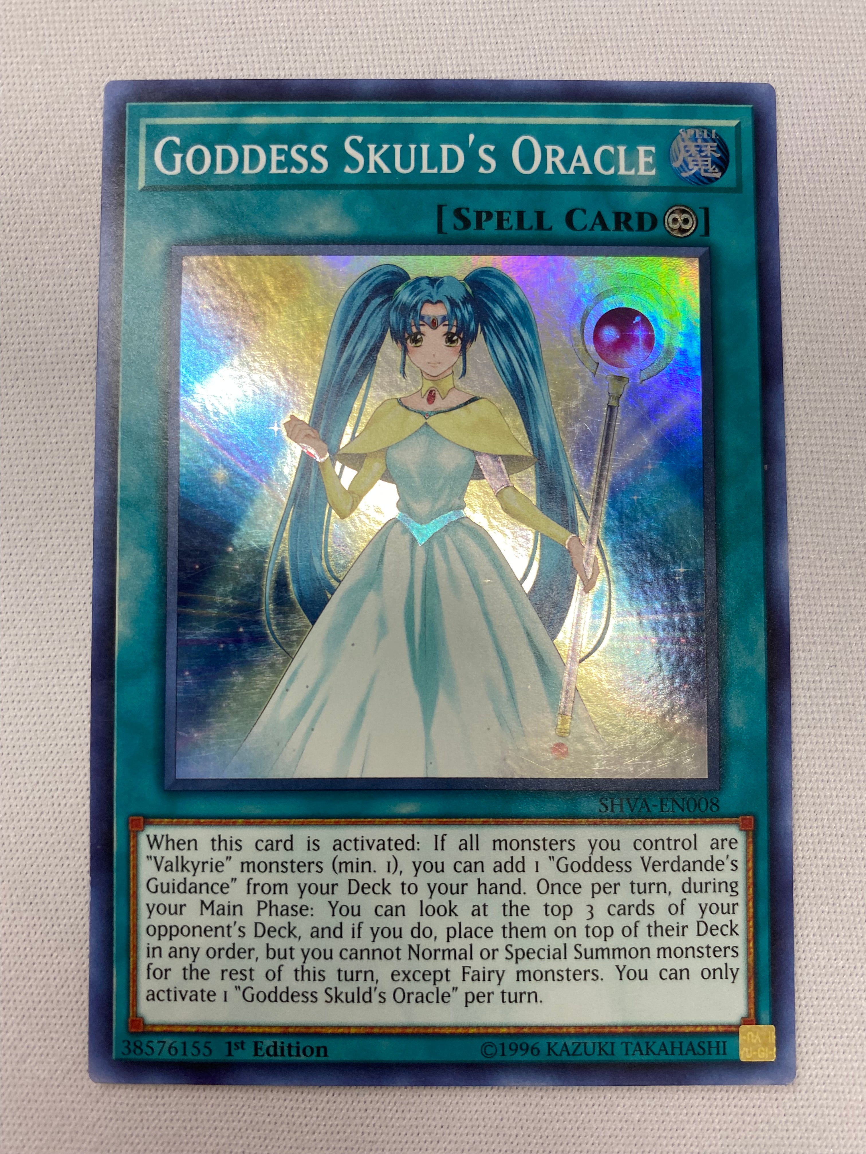 yugioh goddess cards Yugioh Goddess Skuld's Oracle SHVA-EN008 Super Rare 1st Edition NM