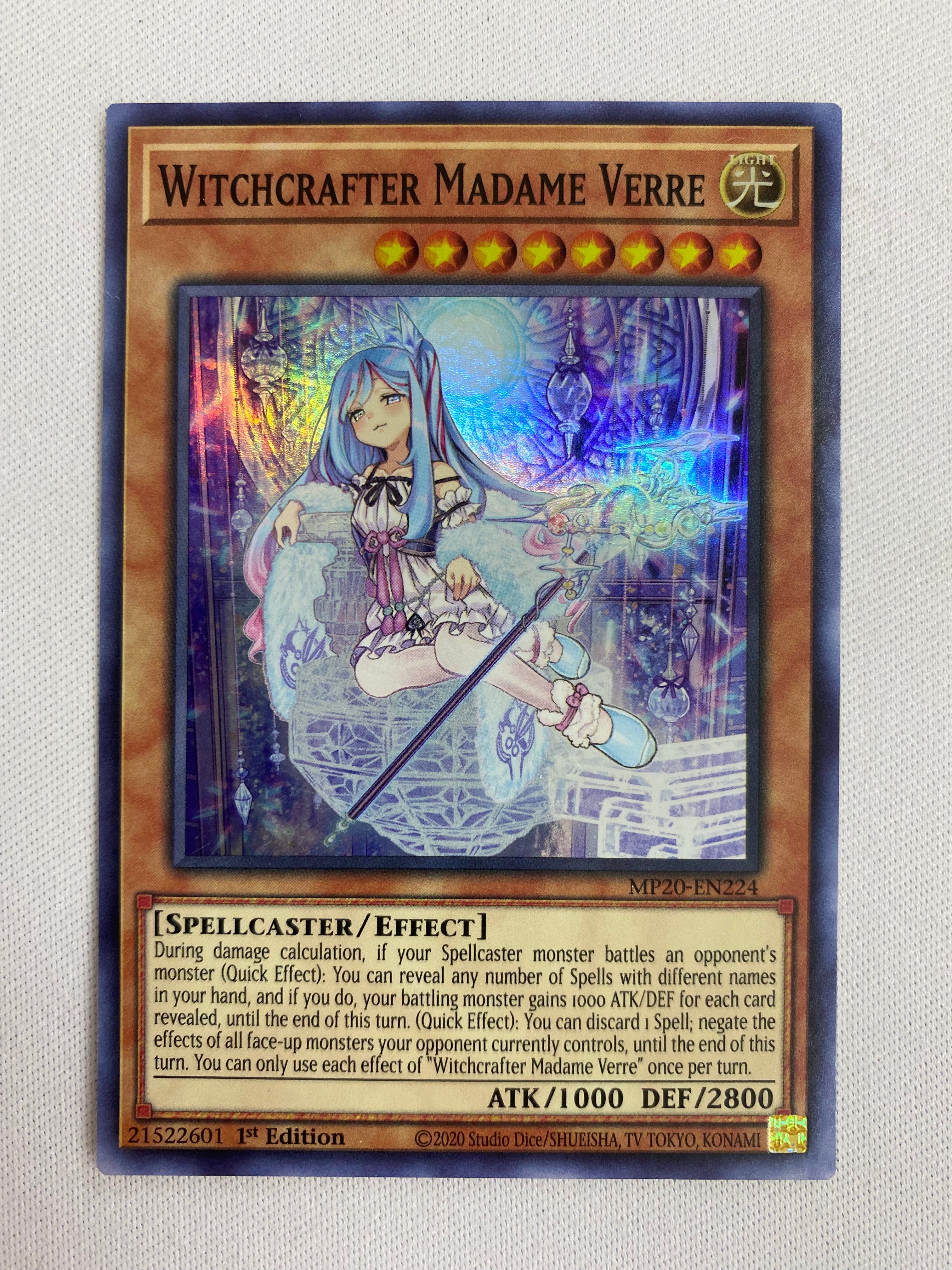 Yugioh Witchcrafter Madame Verre MP20-EN224 Super Rare 1st Edition NM