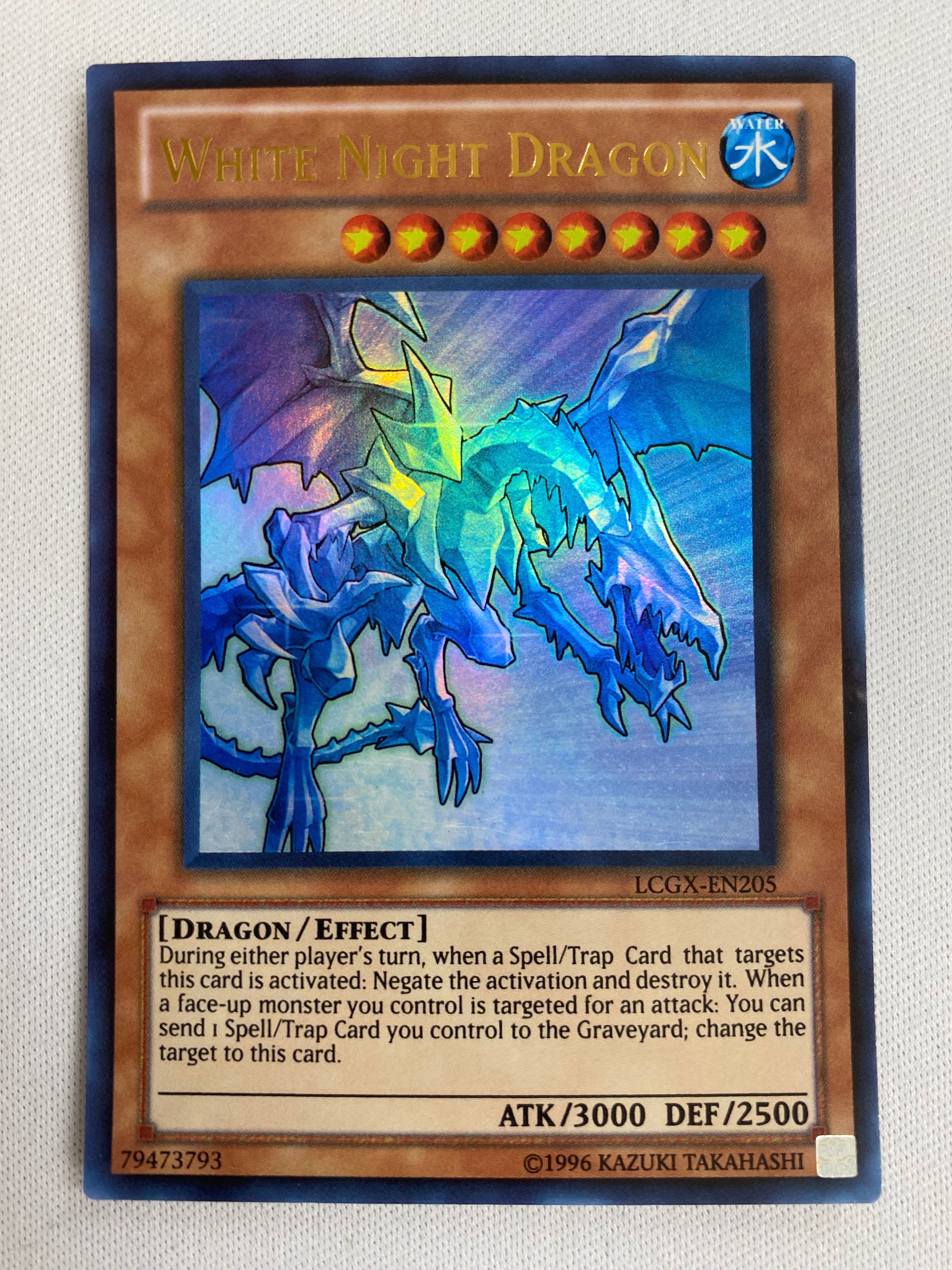 Yugioh White Night Dragon LCGX-EN205 Ultra Rare Unlimited Near Mint