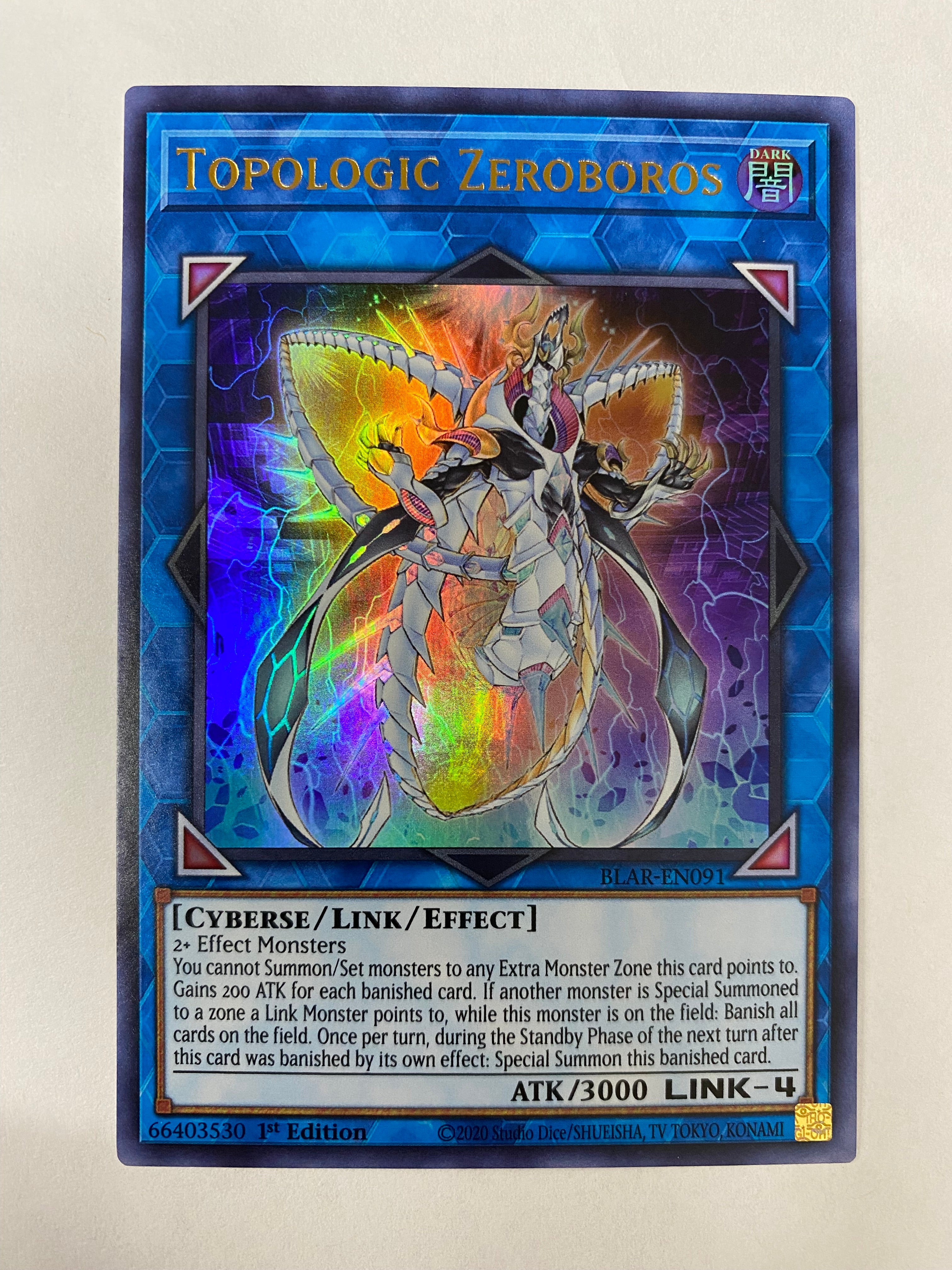 Yugioh Topologic Zeroboros BLAR-EN091 Ultra Rare 1st Edition Near Mint Yugioh Topologic Zeroboros BLAR-EN091 Ultra Rare 1st Edition Near Mint