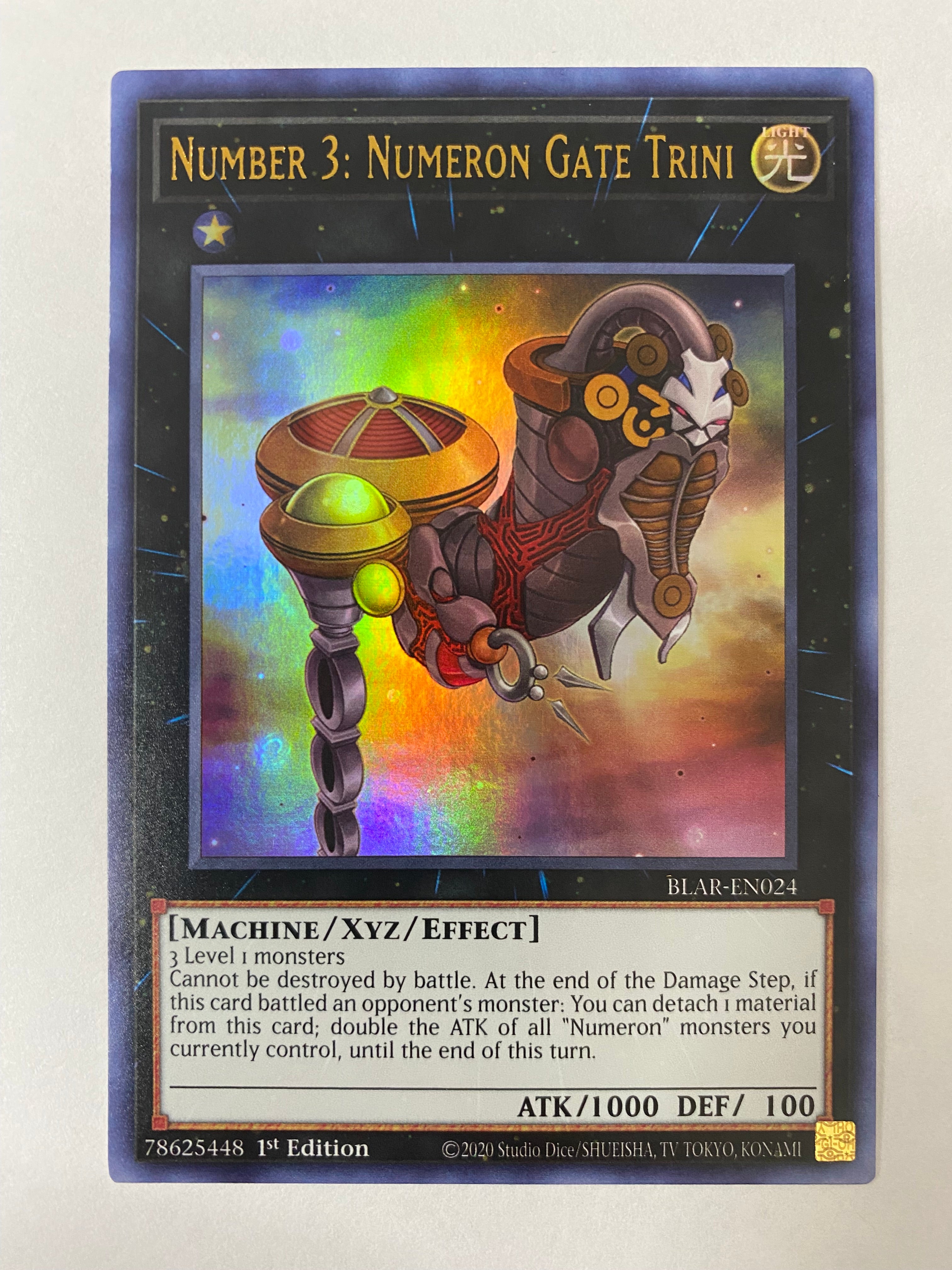 Yugioh Number 3: Numeron Gate Trini BLAR-EN024 1st Edition Ultra Rare