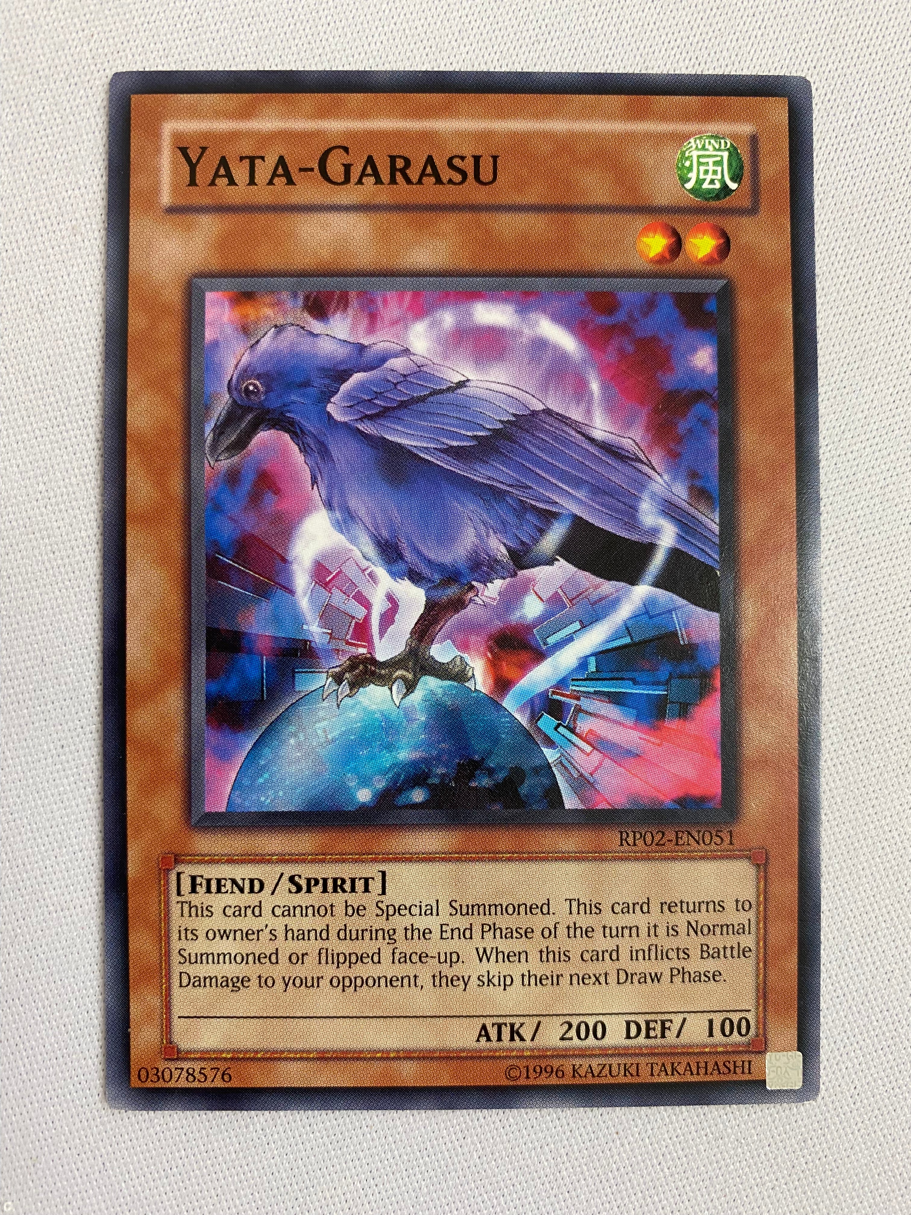 yatagarasu yugioh card Yata-Garasu 200 Defense Yugioh Yata-Garasu RP02-EN051 Common Unlimited