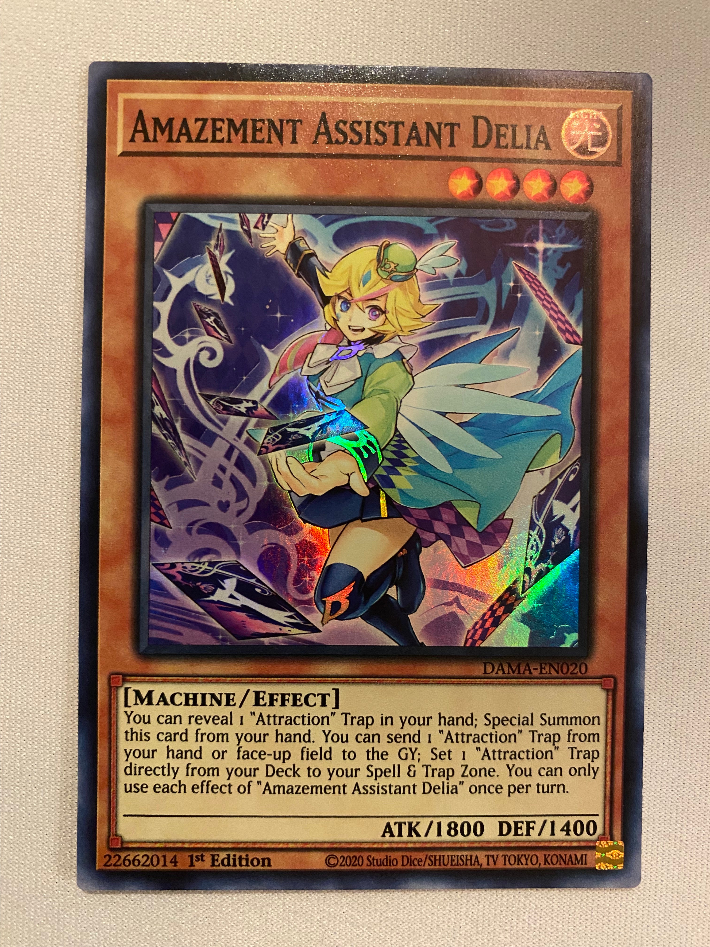 amazement yugioh cards Yugioh! Amazement Assistant Delia DAMA-EN020 Super Rare 1st Edition NM