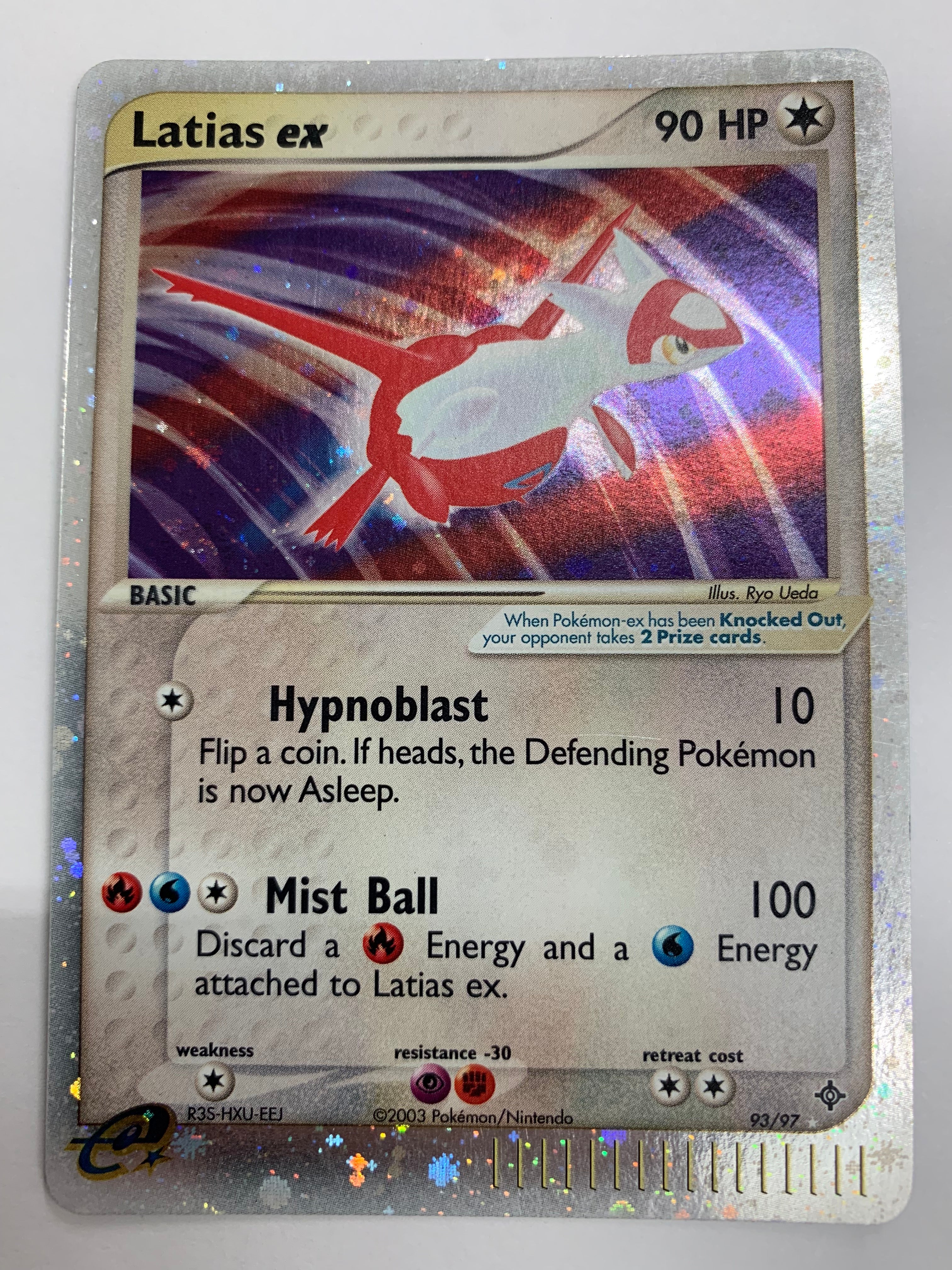 Latias EX 93/97 Rare Holo Pokemon Card Near Mint Latias EX 93/97 Rare Holo Pokemon Card Near Mint