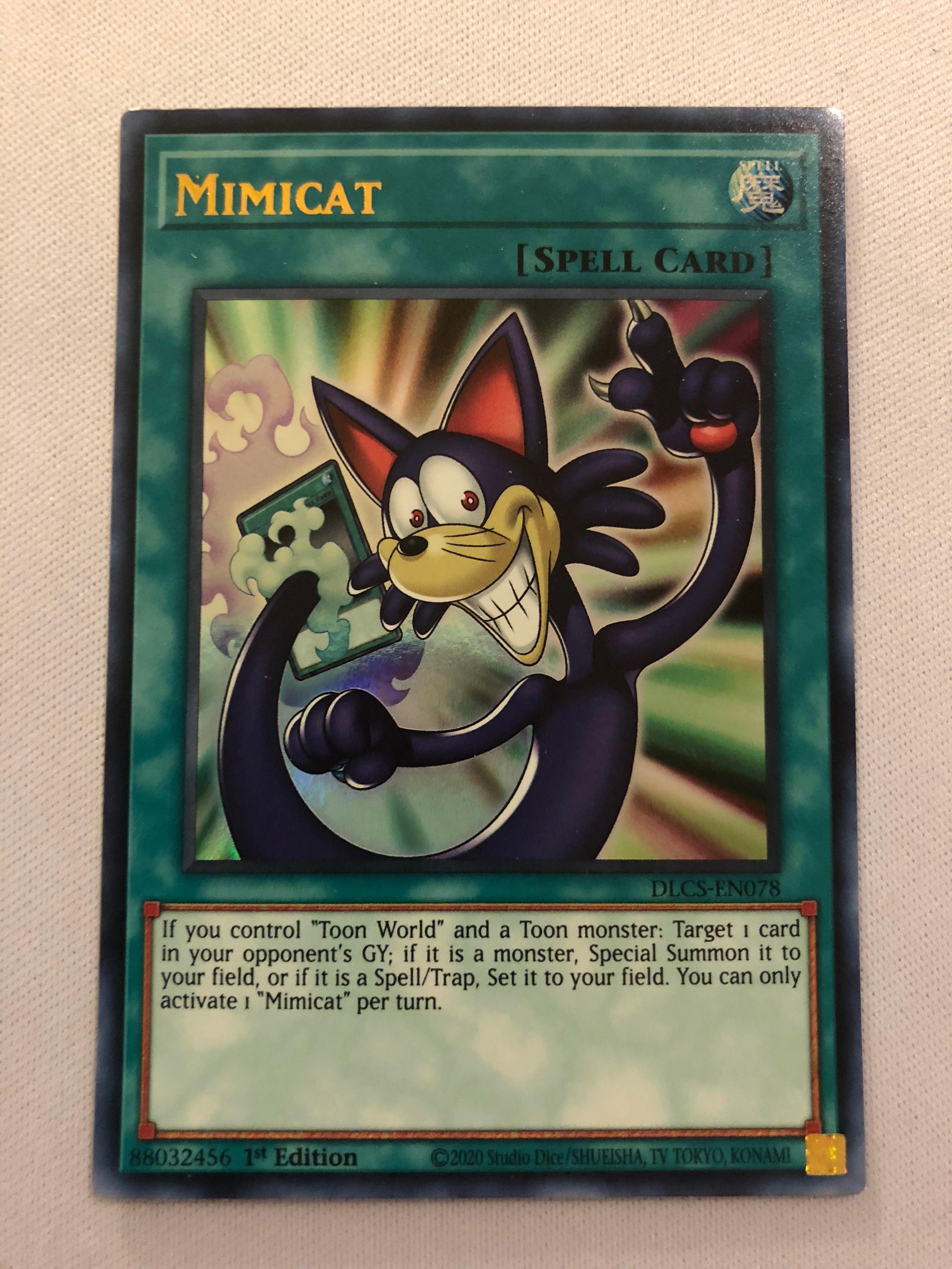 yugioh card copycat Yugioh Mimicat DLCS-EN078 Ultra Rare 1st Edition Near Mint