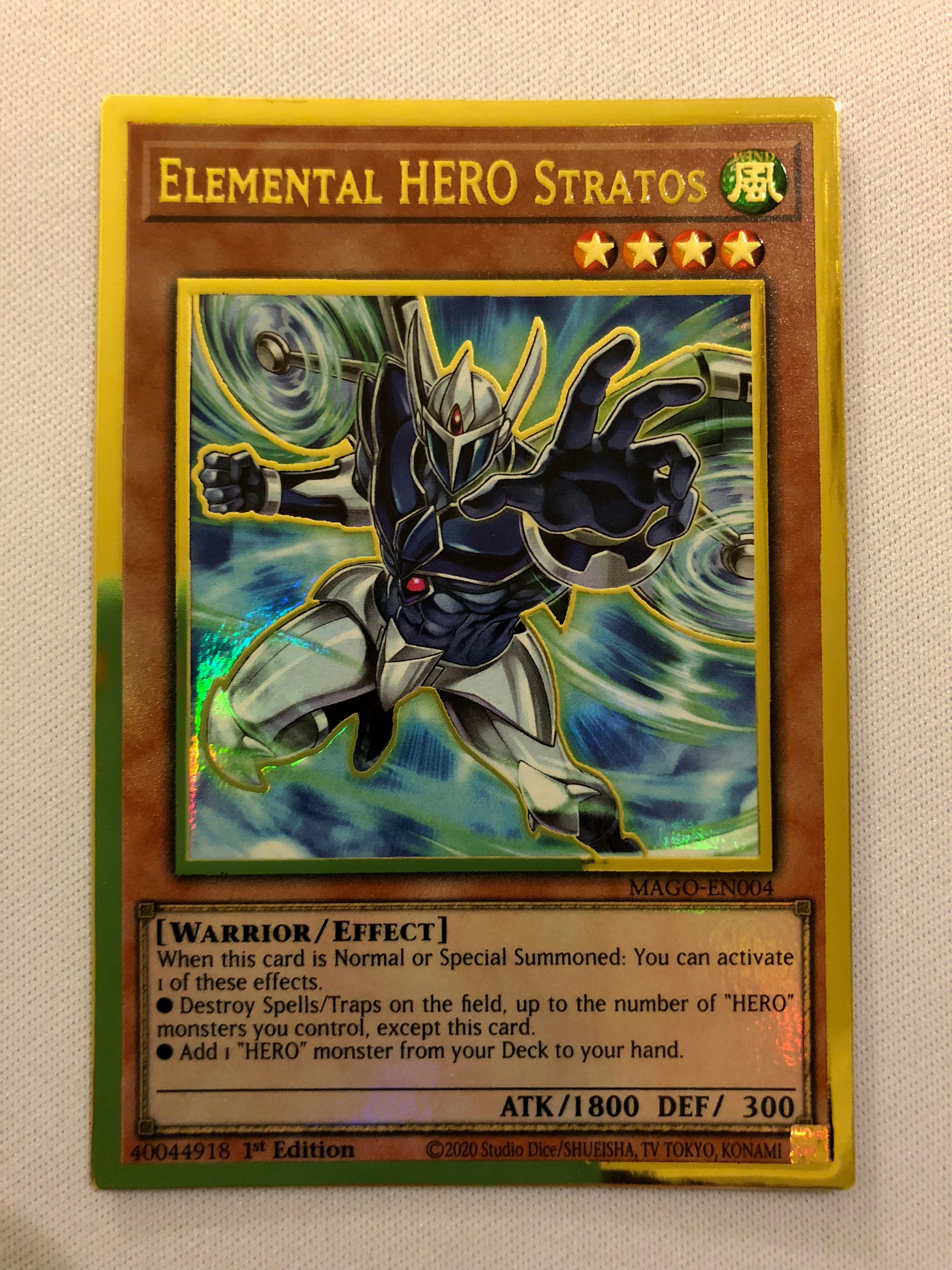 yugioh gadget deck list Yugioh Elemental HERO Stratos (Alternate Art) MAGO-EN004 Premium Gold