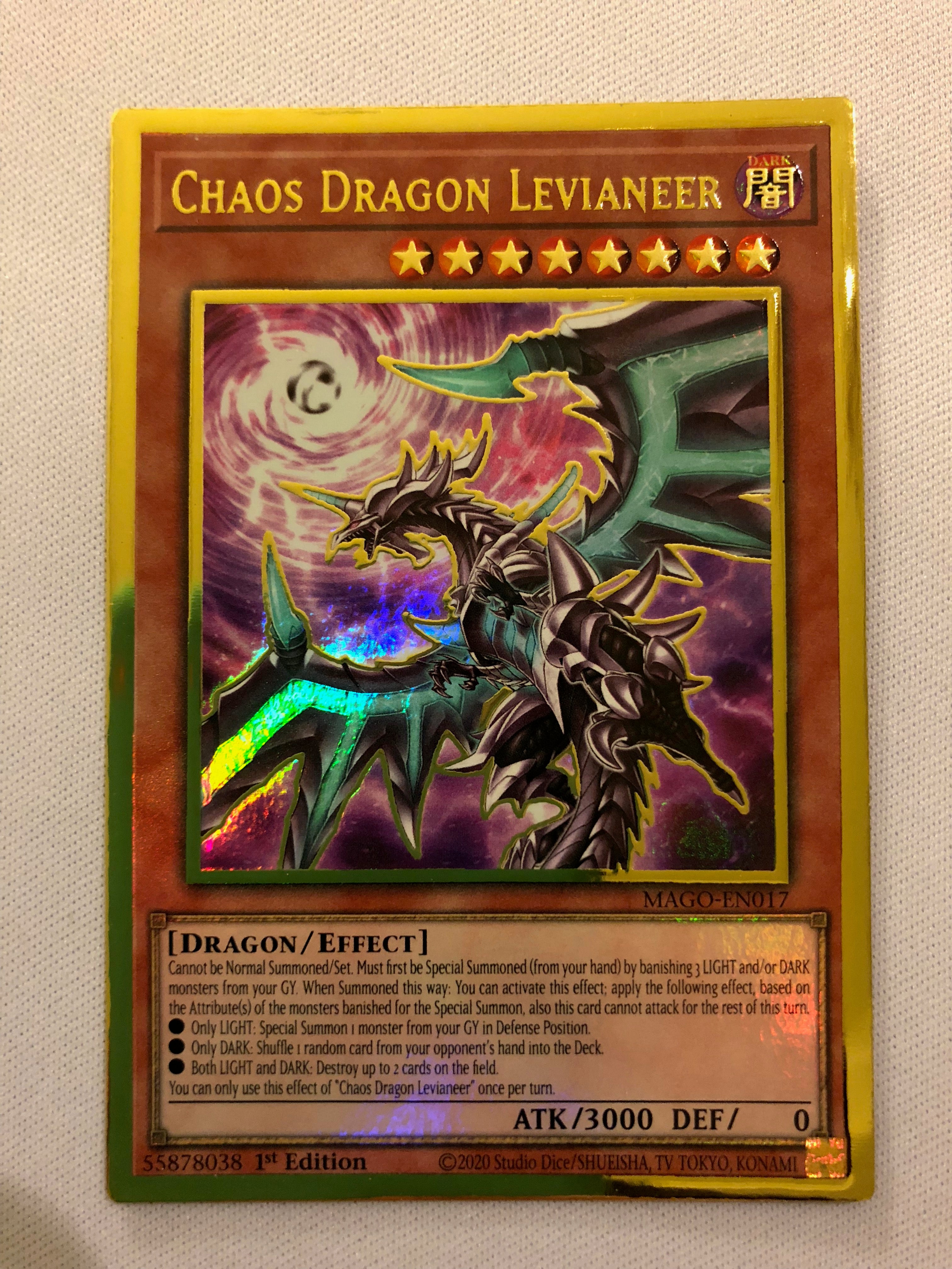Yugioh Chaos Dragon Levianeer MAGO-EN017 Maximum Gold 1st Edition Near