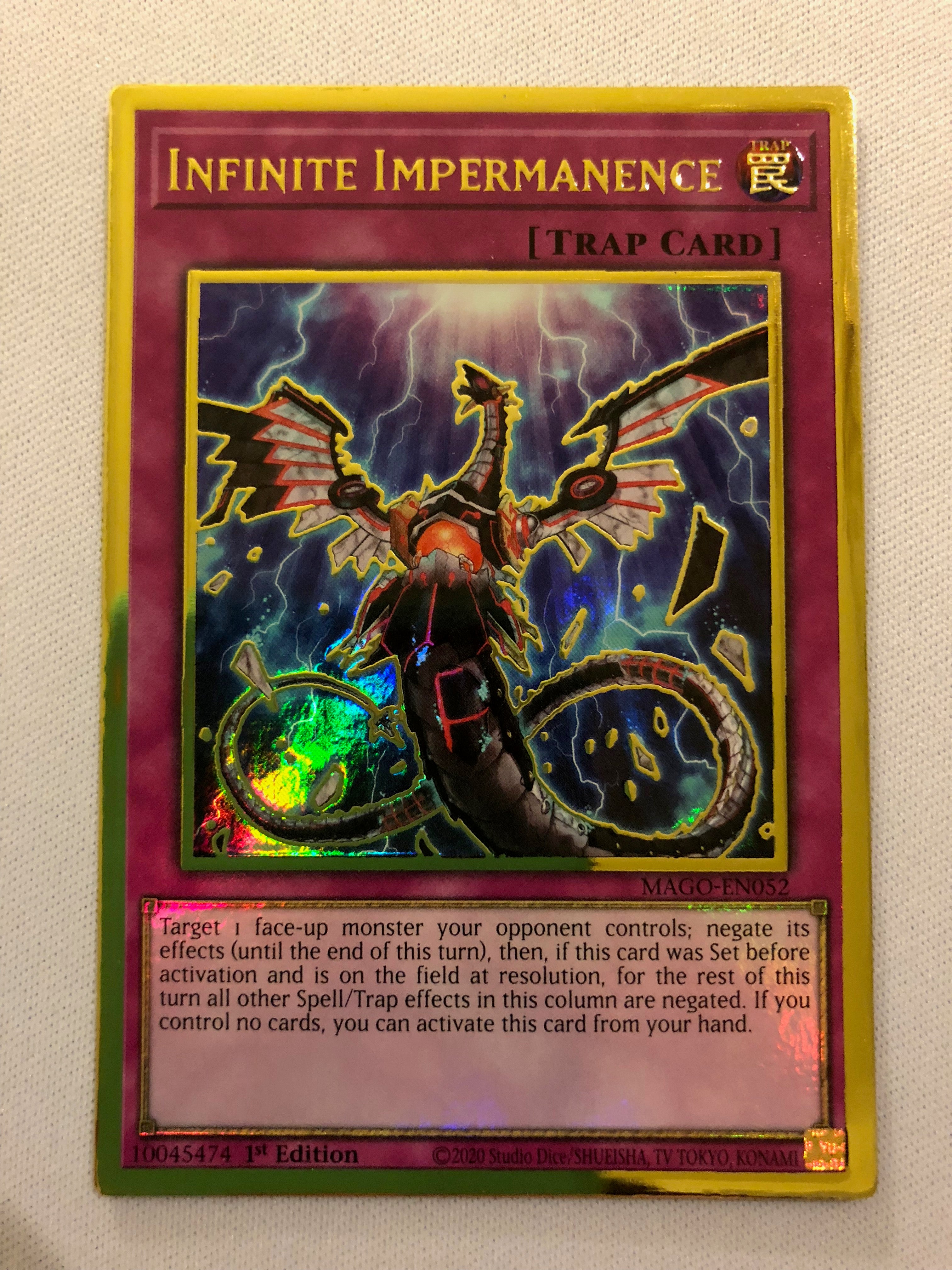 Yugioh Infinite Impermanence MAGO-EN052 Maximum Gold 1st Edition Near