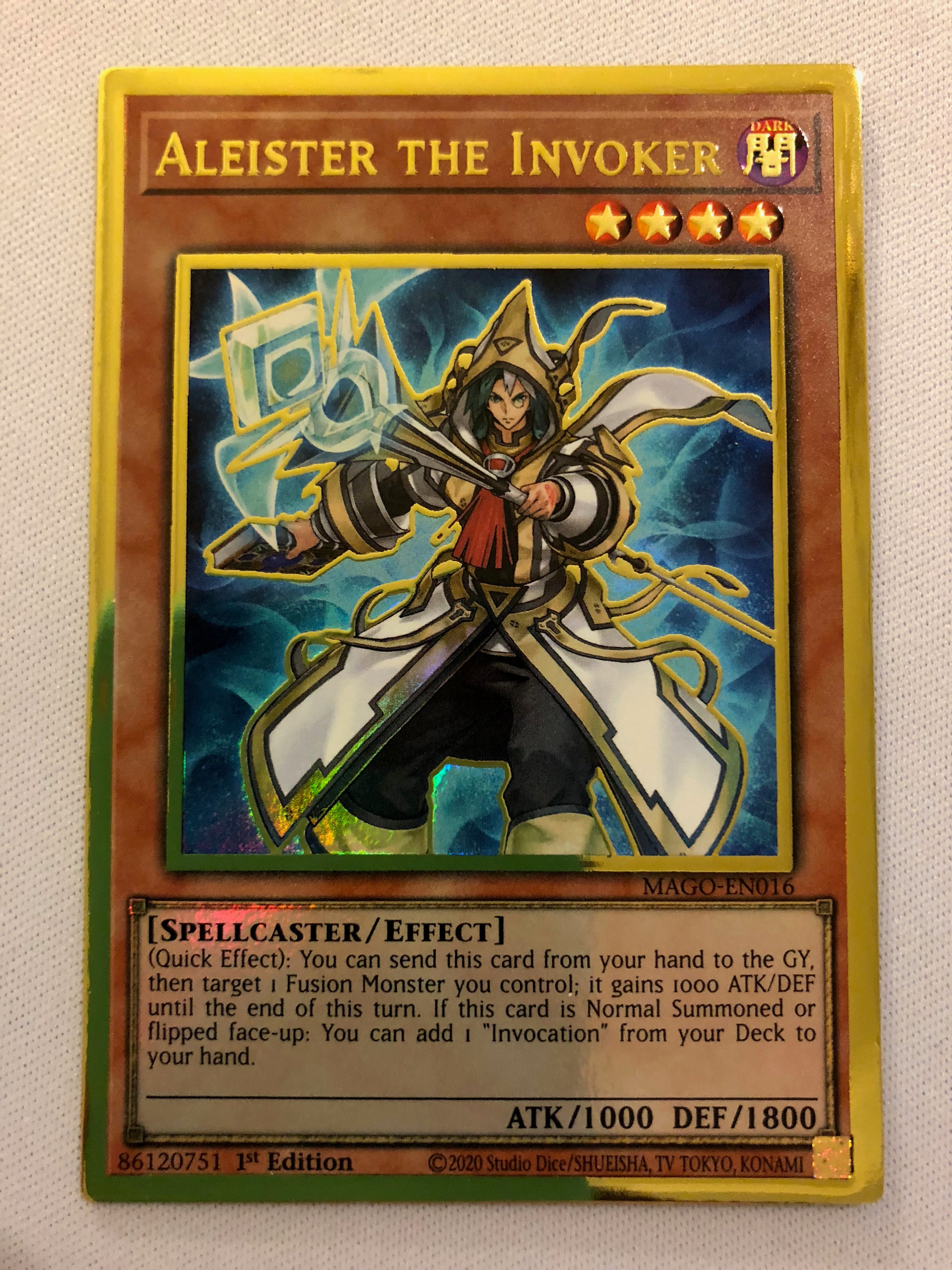 Yugioh Aleister the Invoker MAGO-EN016 (Alternate Art) Maximum Gold Ra