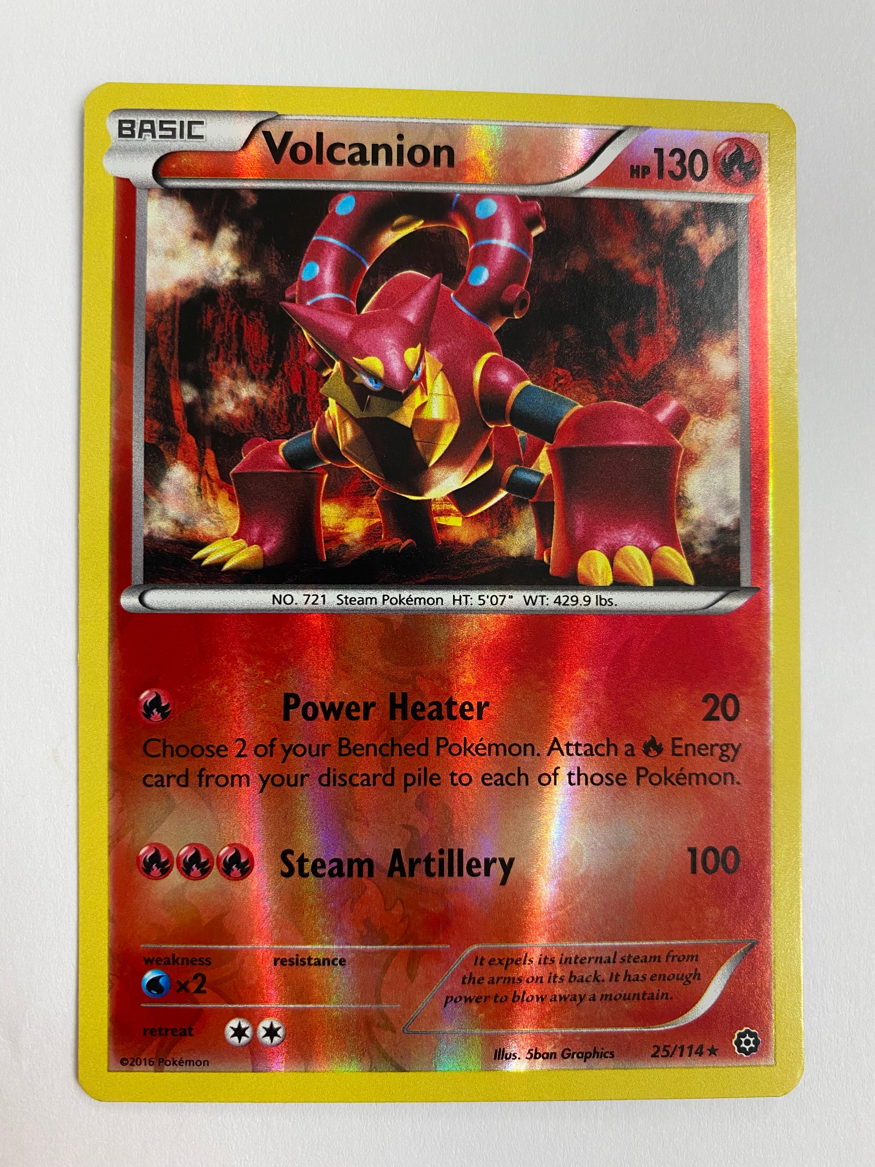 volcanion v pokemon card value Volcanion 25/114 Rare Reverse Holo Pokemon Card Near Mint