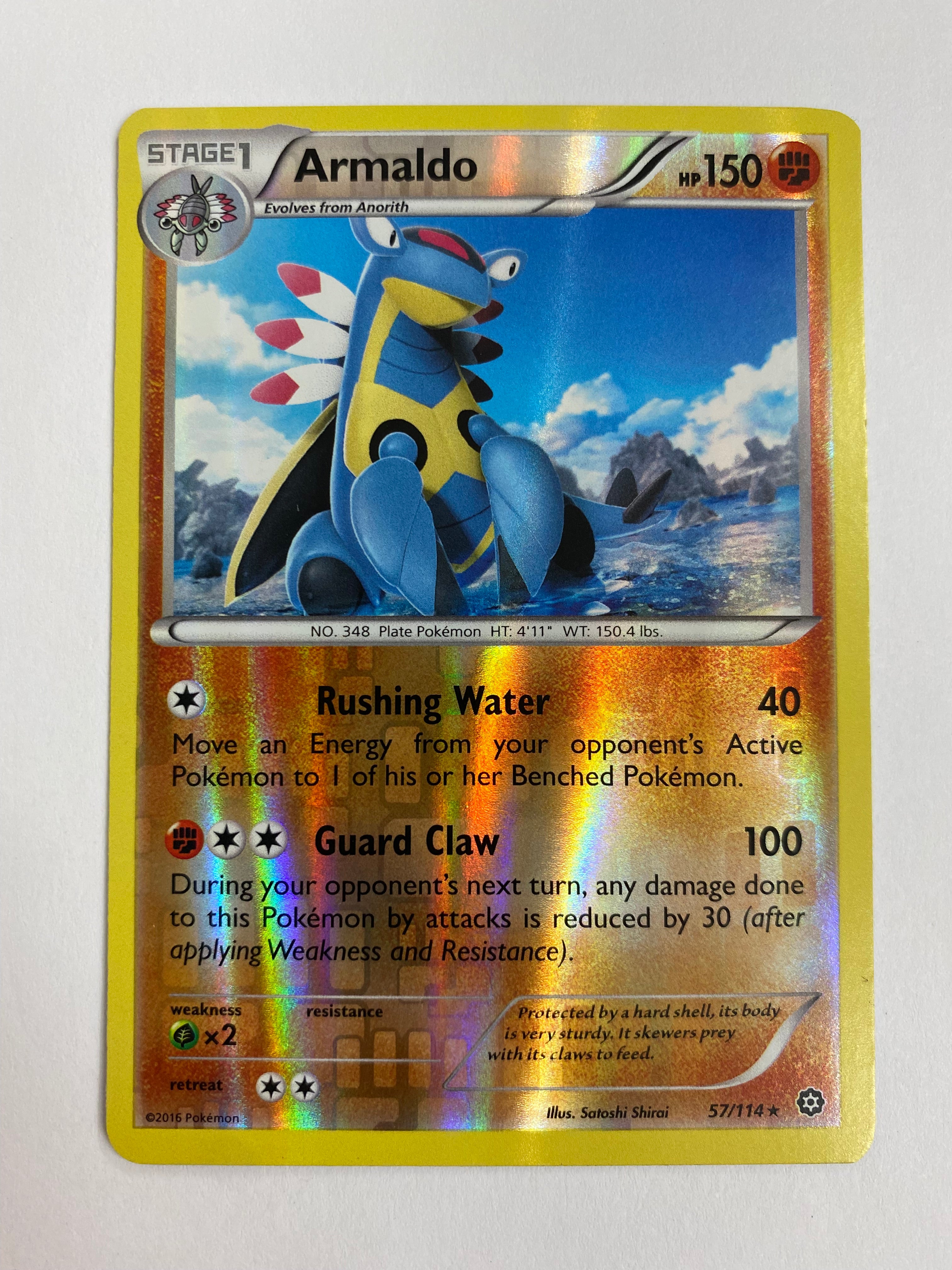 Armaldo 57/114 Reverse Holo Rare Pokemon Card Near Mint Armaldo 57/114 Reverse Holo Rare Pokemon Card Near Mint