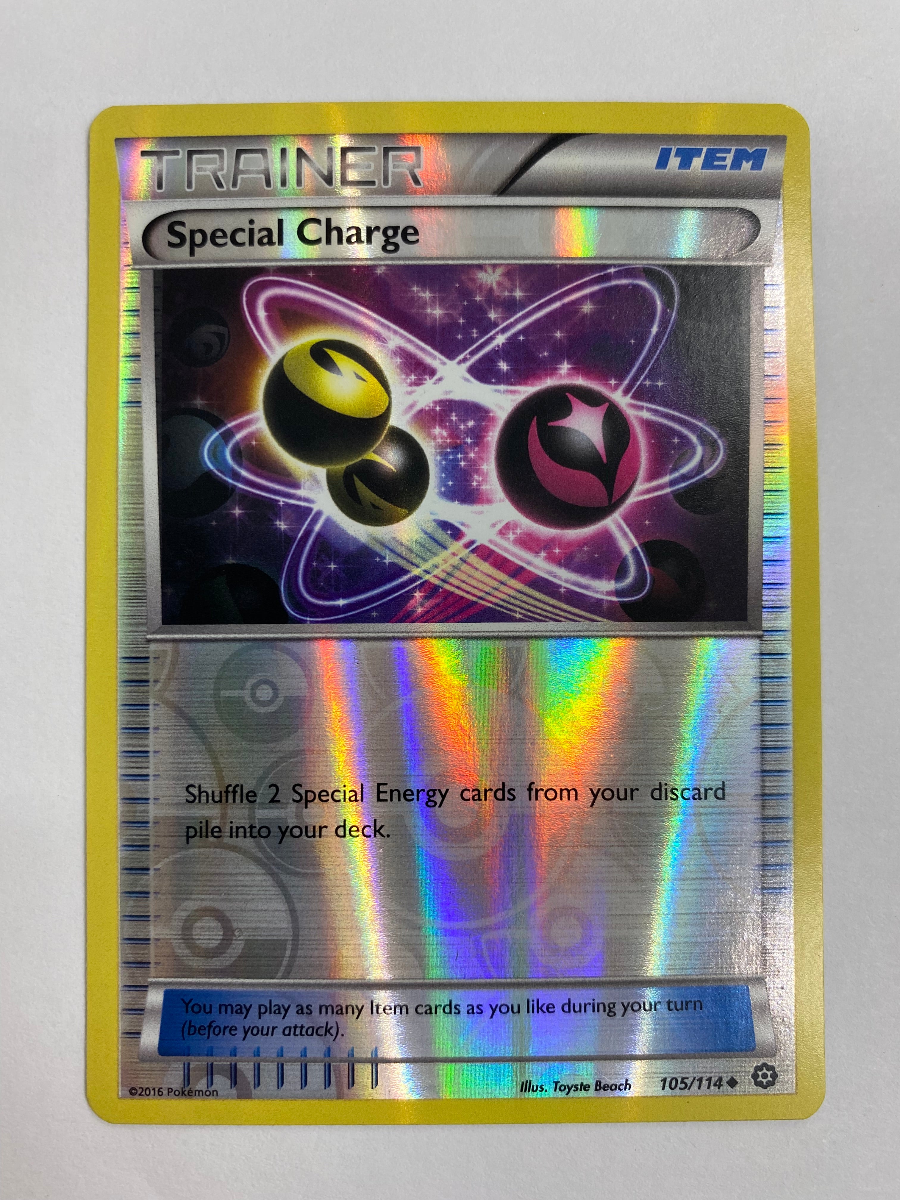 Special Charge Energy 105/114 Reverse Holo Pokemon Card Near Mint Special Charge Energy 105/114 Reverse Holo Pokemon Card Near Mint