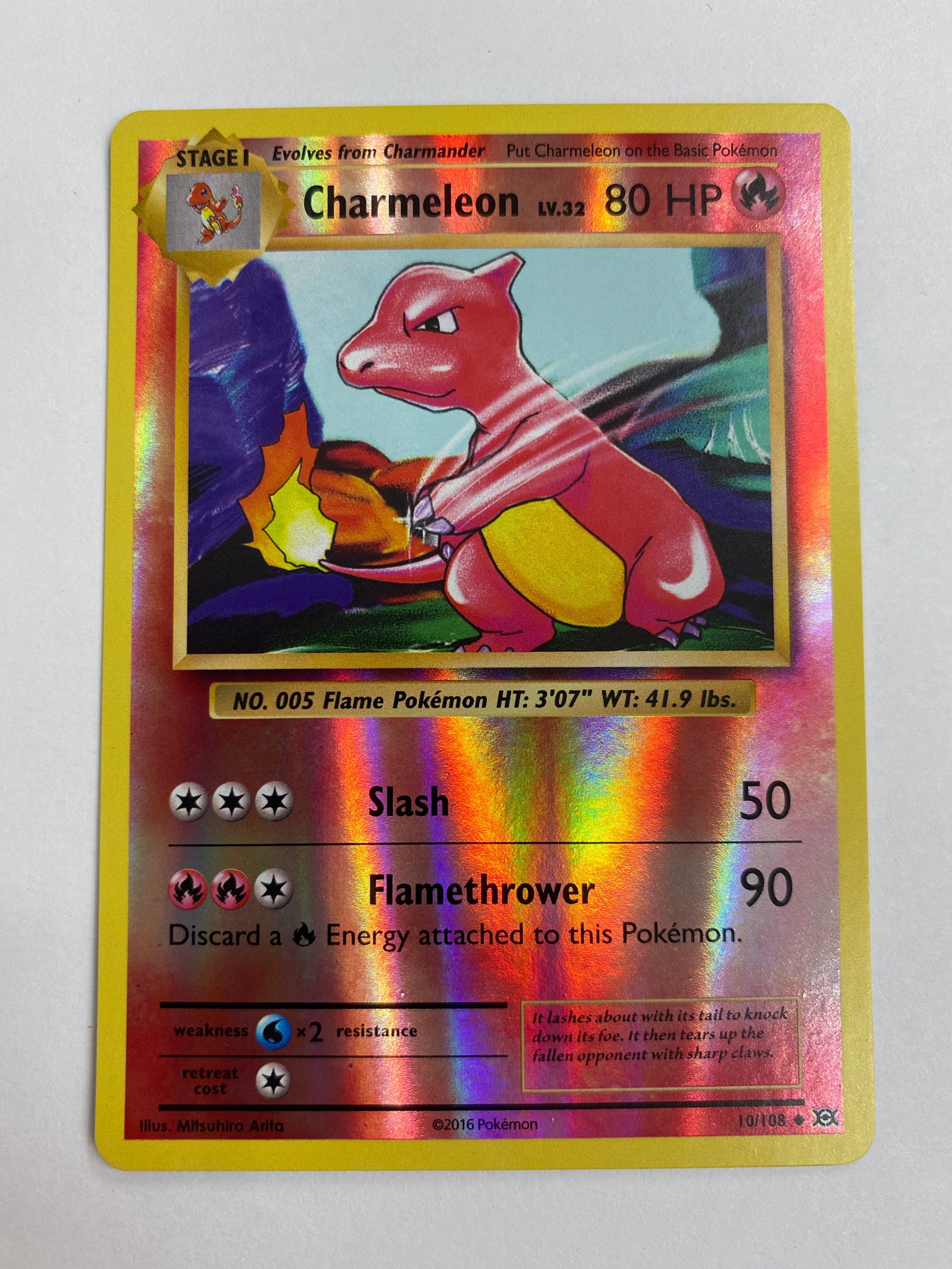 2016 charmander pokemon card value Charmeleon 10/108 Reverse Holo Pokemon Card Near Mint