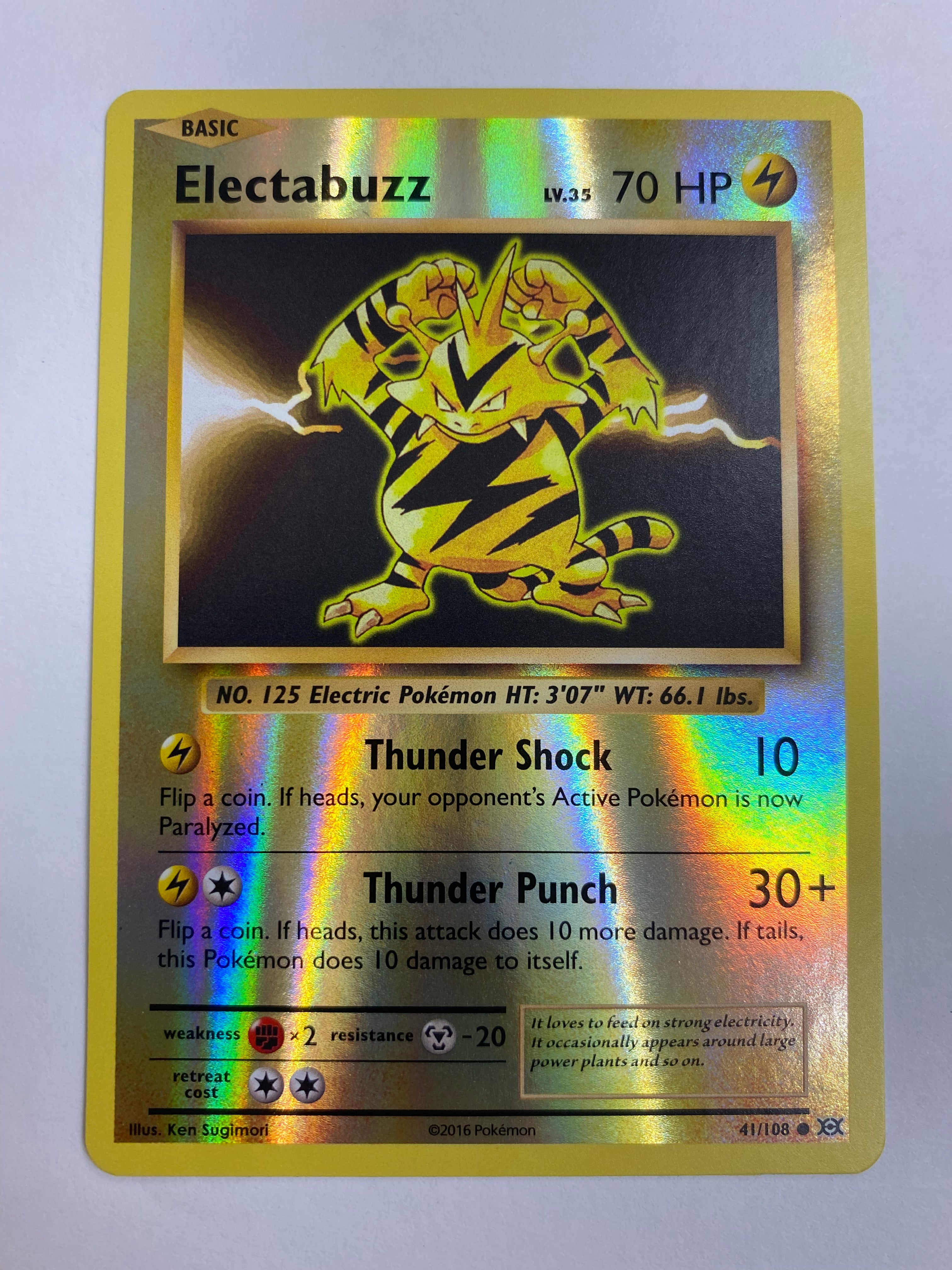 Electabuzz Evolutions 41/108 Reverse Holo Pokemon Card Near Mint Electabuzz Evolutions 41/108 Reverse Holo Pokemon Card Near Mint