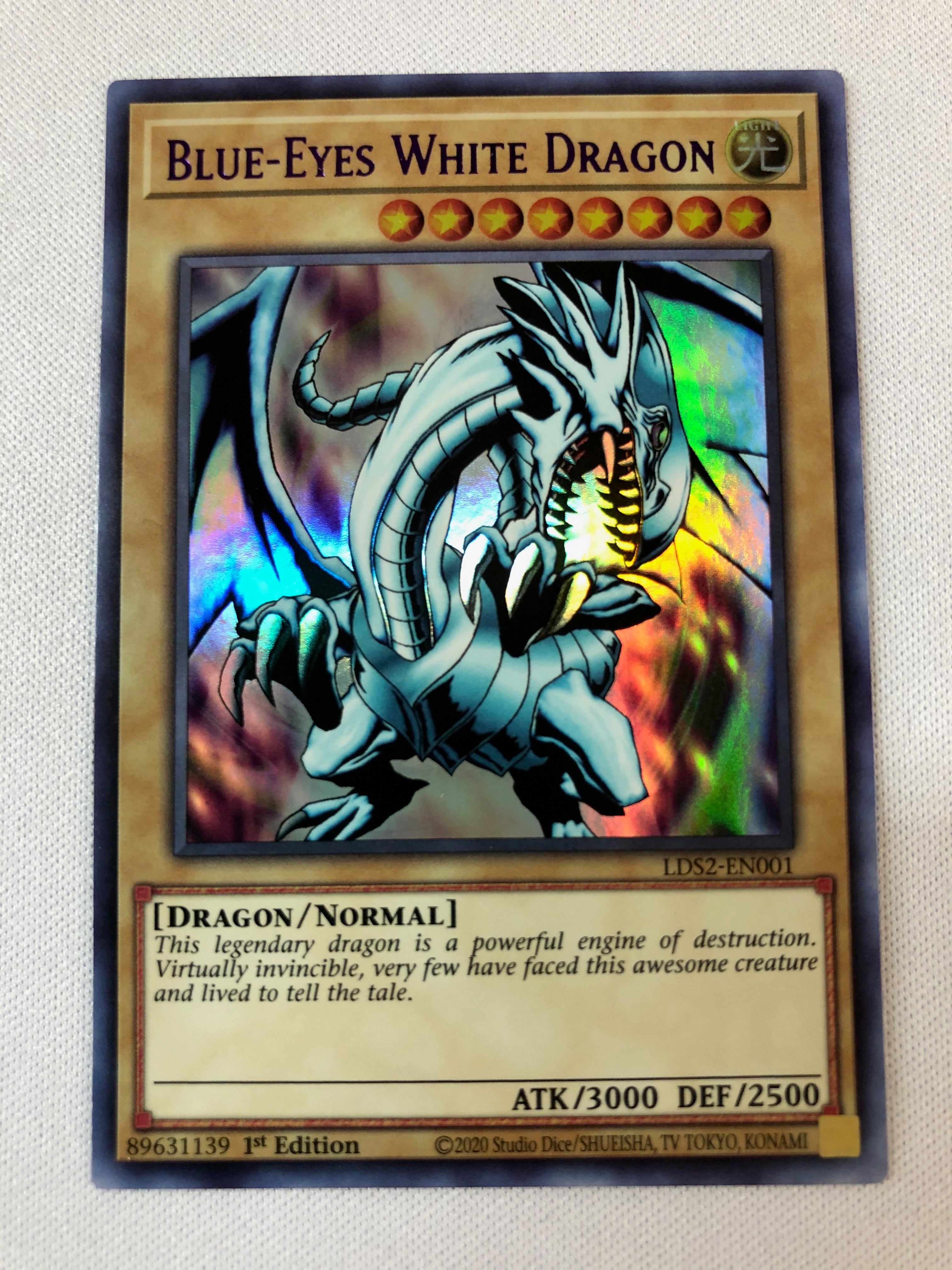 Yugioh Blue-Eyes White Dragon LDS2-EN001 1st Edition Purple Ultra Rare