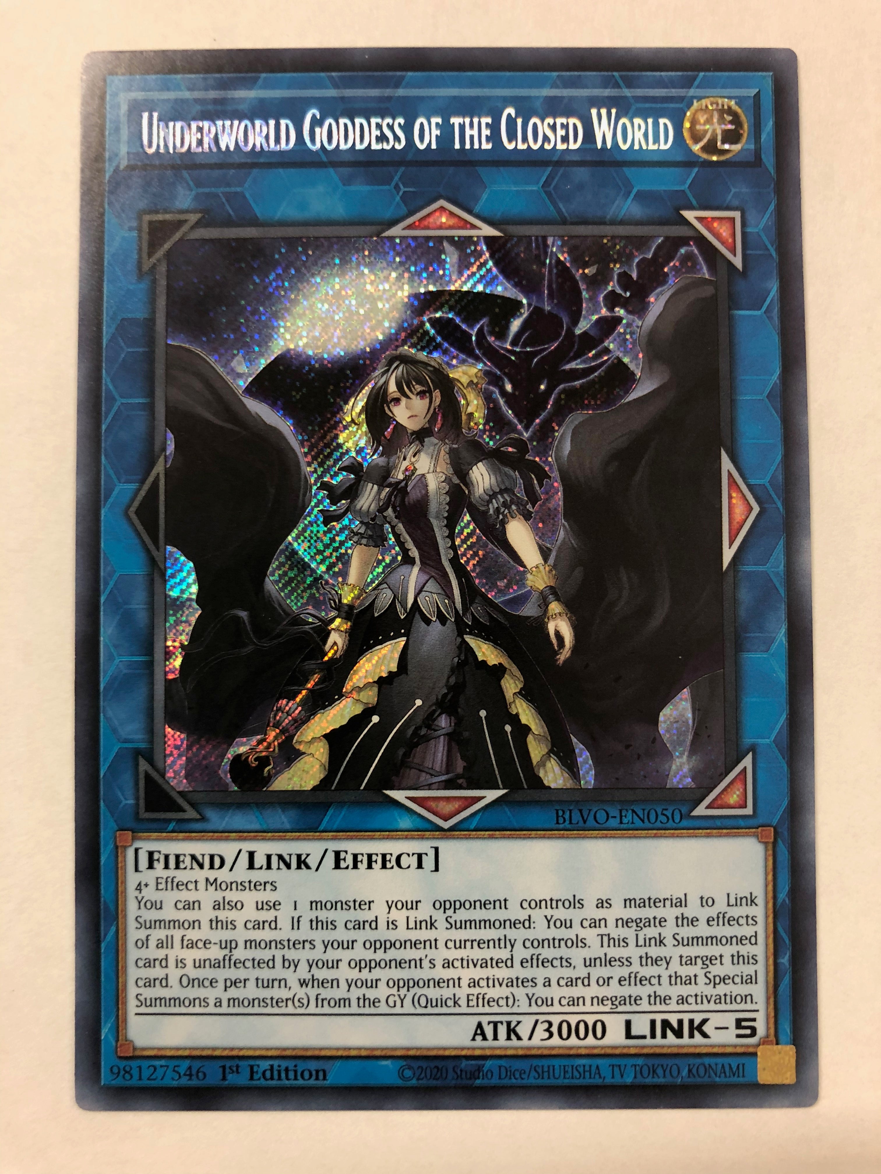 yugioh underworld cards Yugioh Underworld Goddess of the Closed World BLVO-EN050 1st Edition S