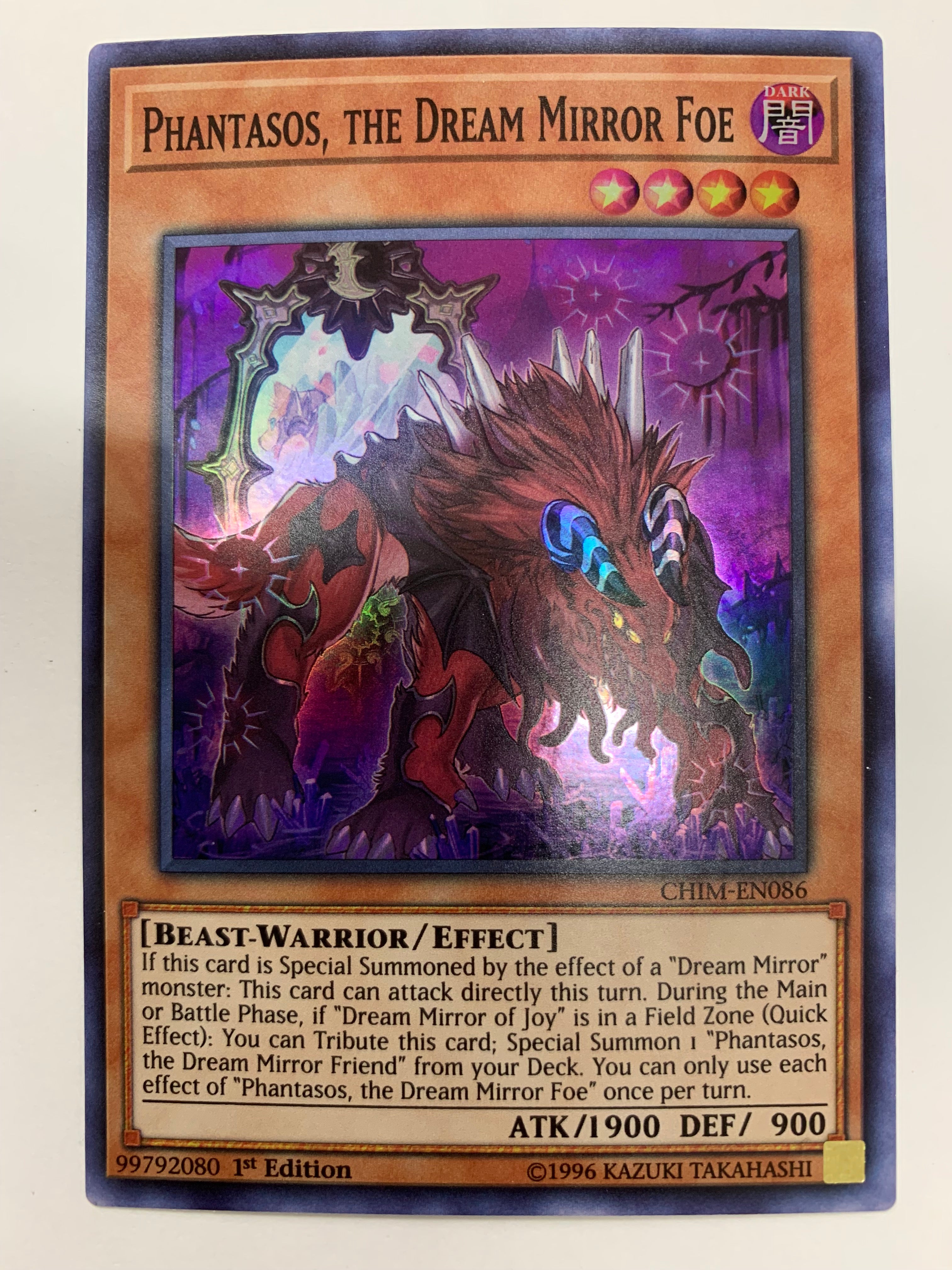 Phantasos, the Dream Mirror Foe CHIM-EN086 Super Rare 1st Ed. Yugioh T