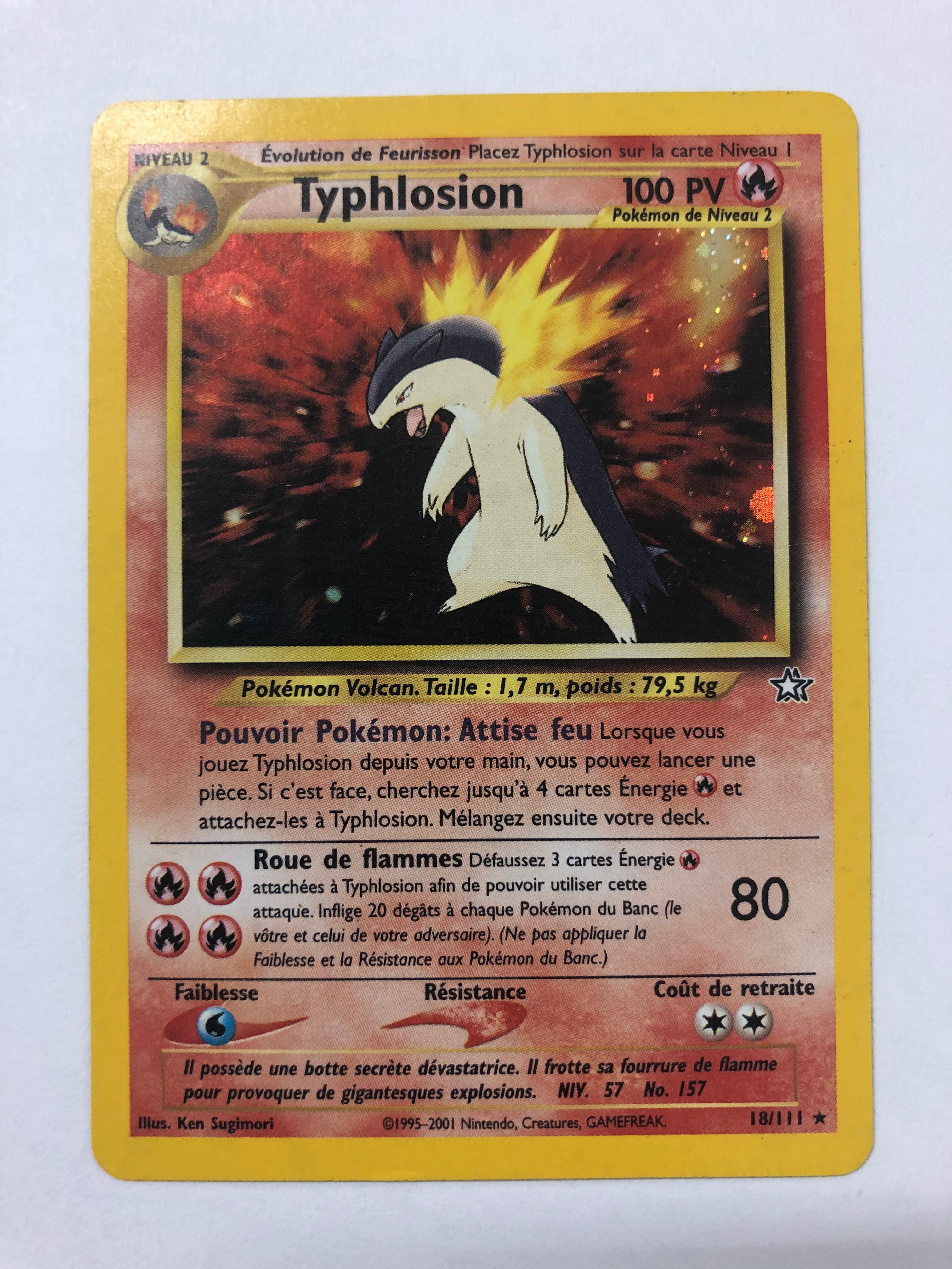 Typhlosion 18/111 Holo Rare Neo Genesis Pokemon Card Near Mint/Excelle