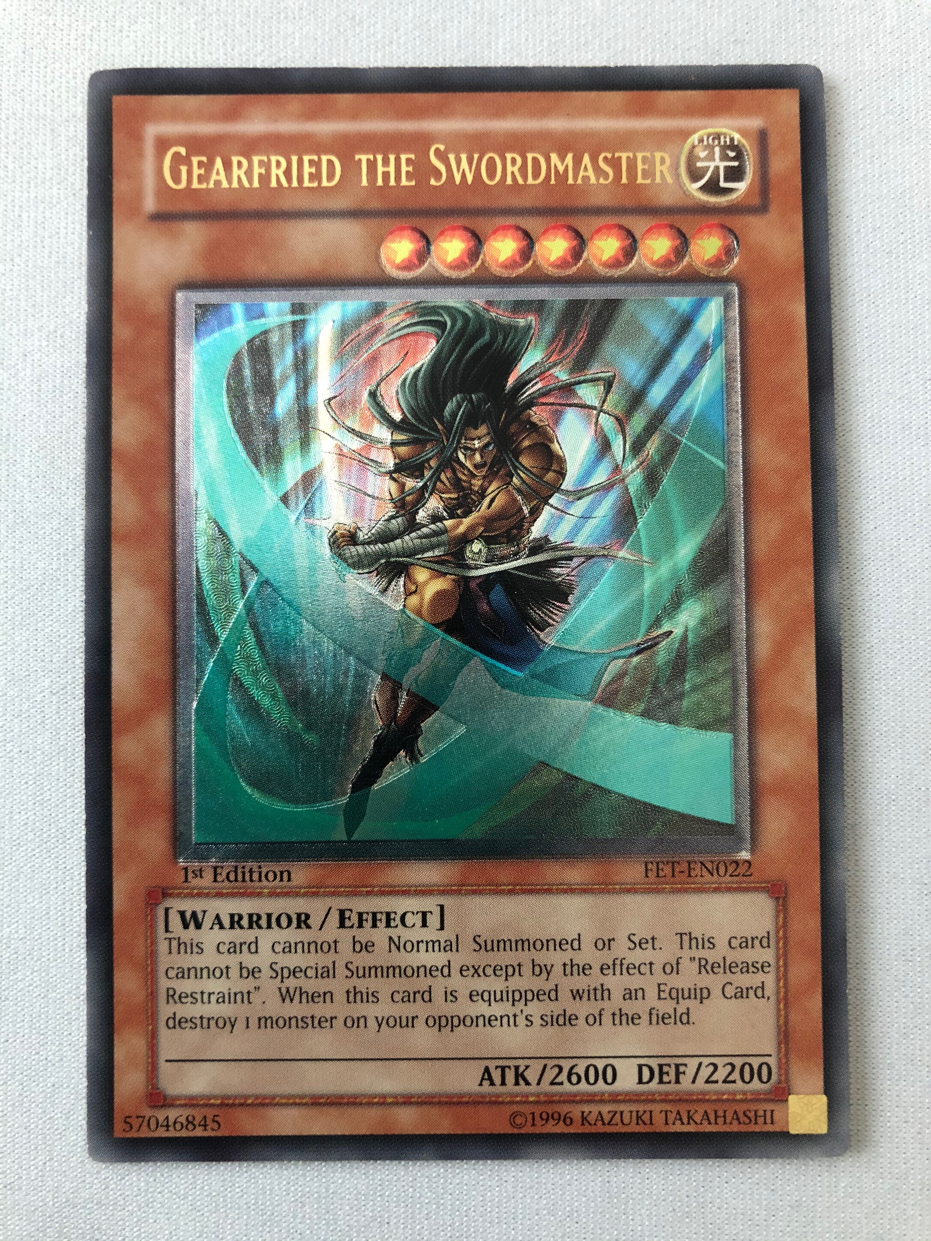Yugioh Gearfried the Swordmaster FET-EN022 1st Edition Ultimate Rare N