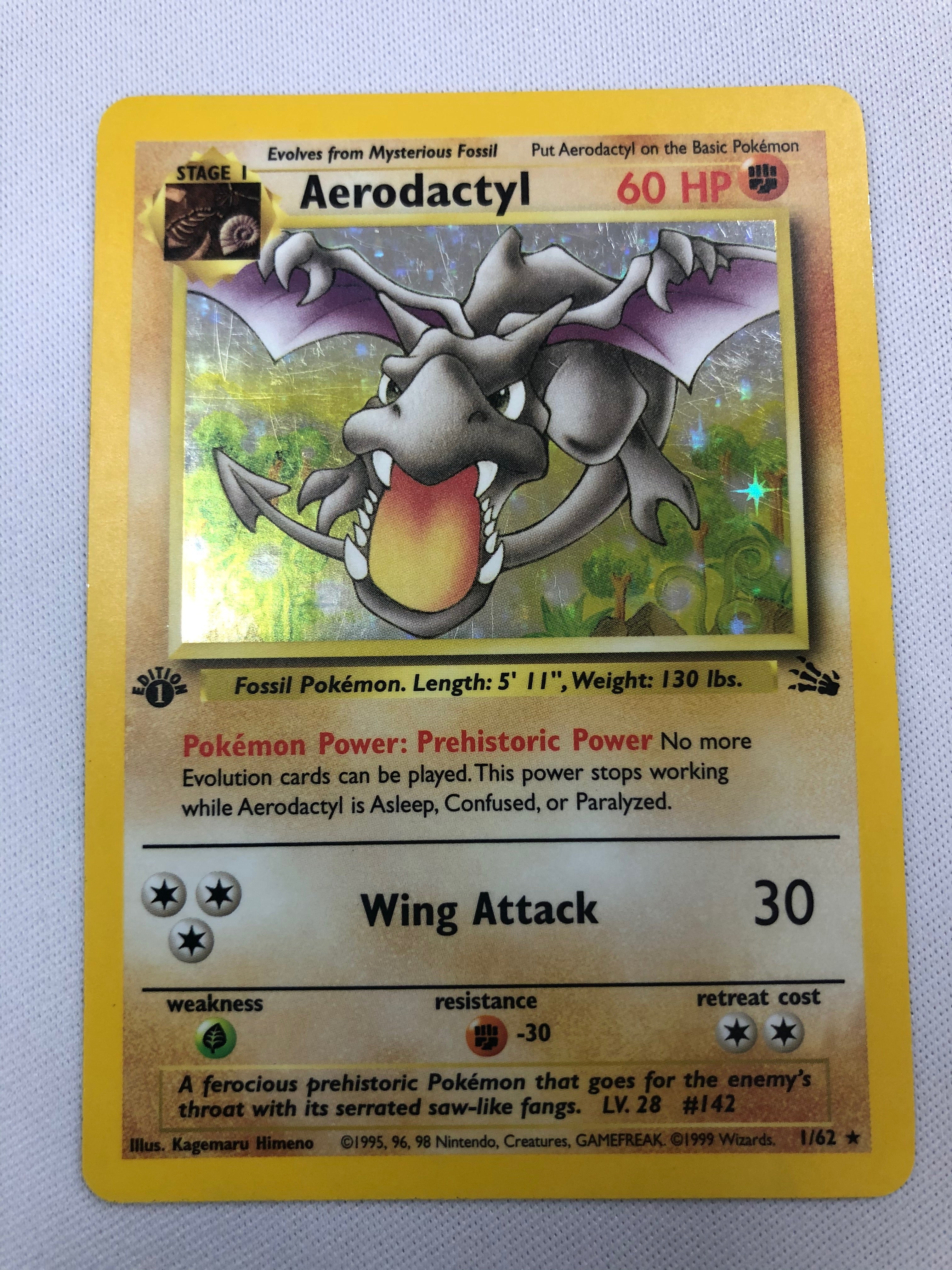 Pokemon Card : Aerodactyl Fossil 1/62 GCG 9.5 Gem Mint for Sale in