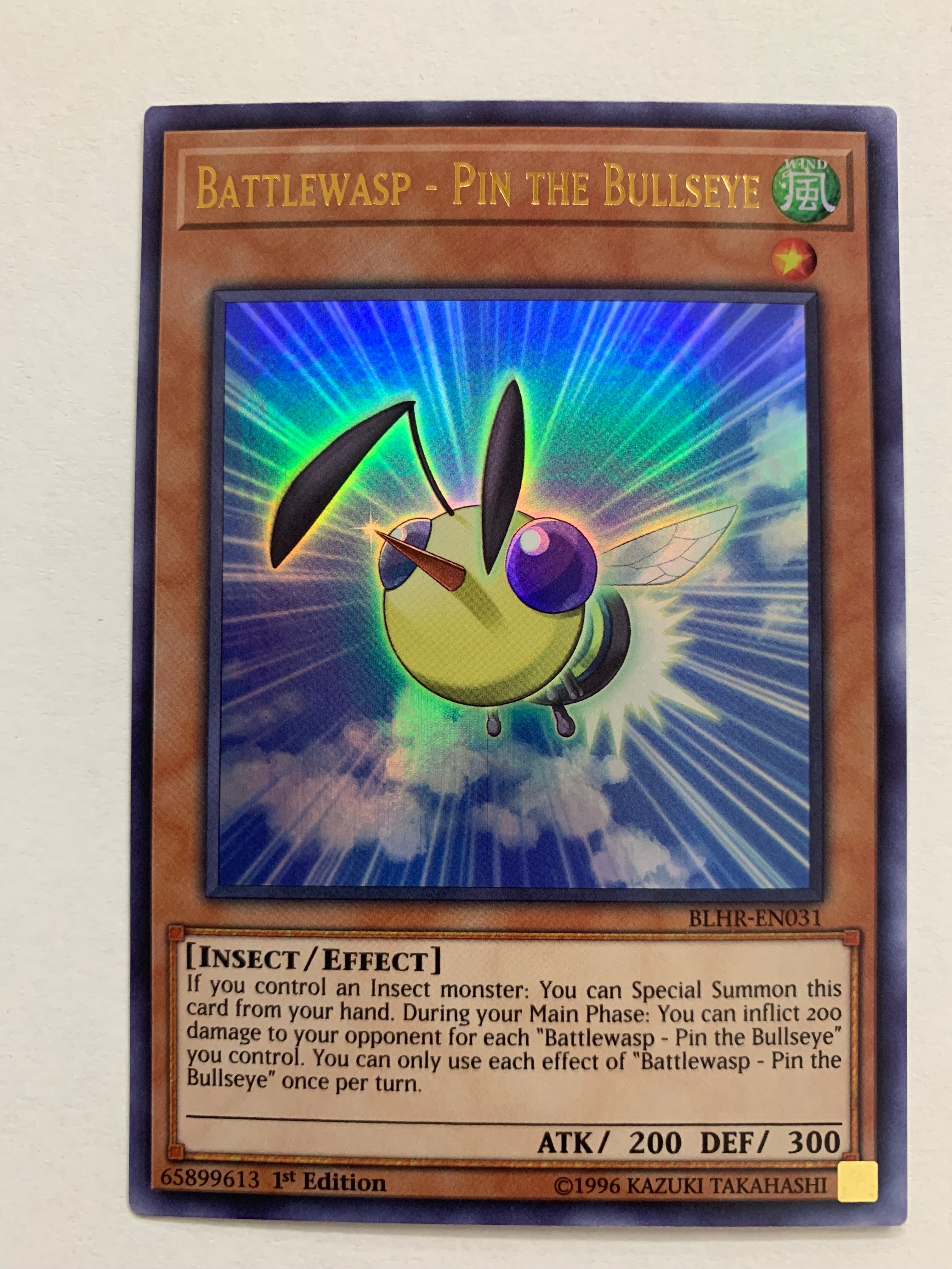 Yugioh Battlewasp - Pin the Bullseye BLHR-EN031 1st Edition Ultra Rare Yugioh Battlewasp - Pin the Bullseye BLHR-EN031 1st Edition Ultra Rare