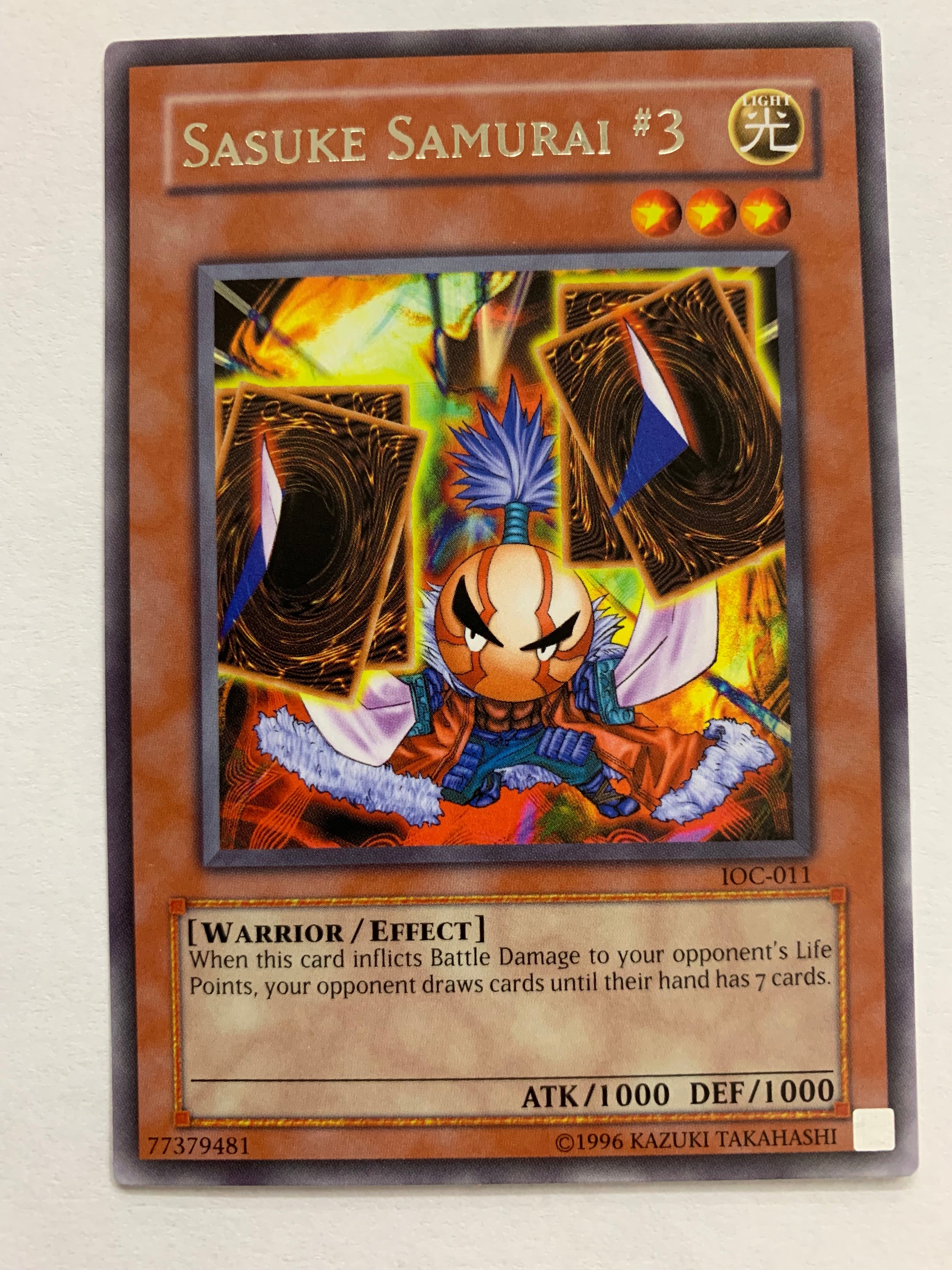 Sasuke Samurai #3 IOC-011 Rare Unlimited YuGioh TCG NM