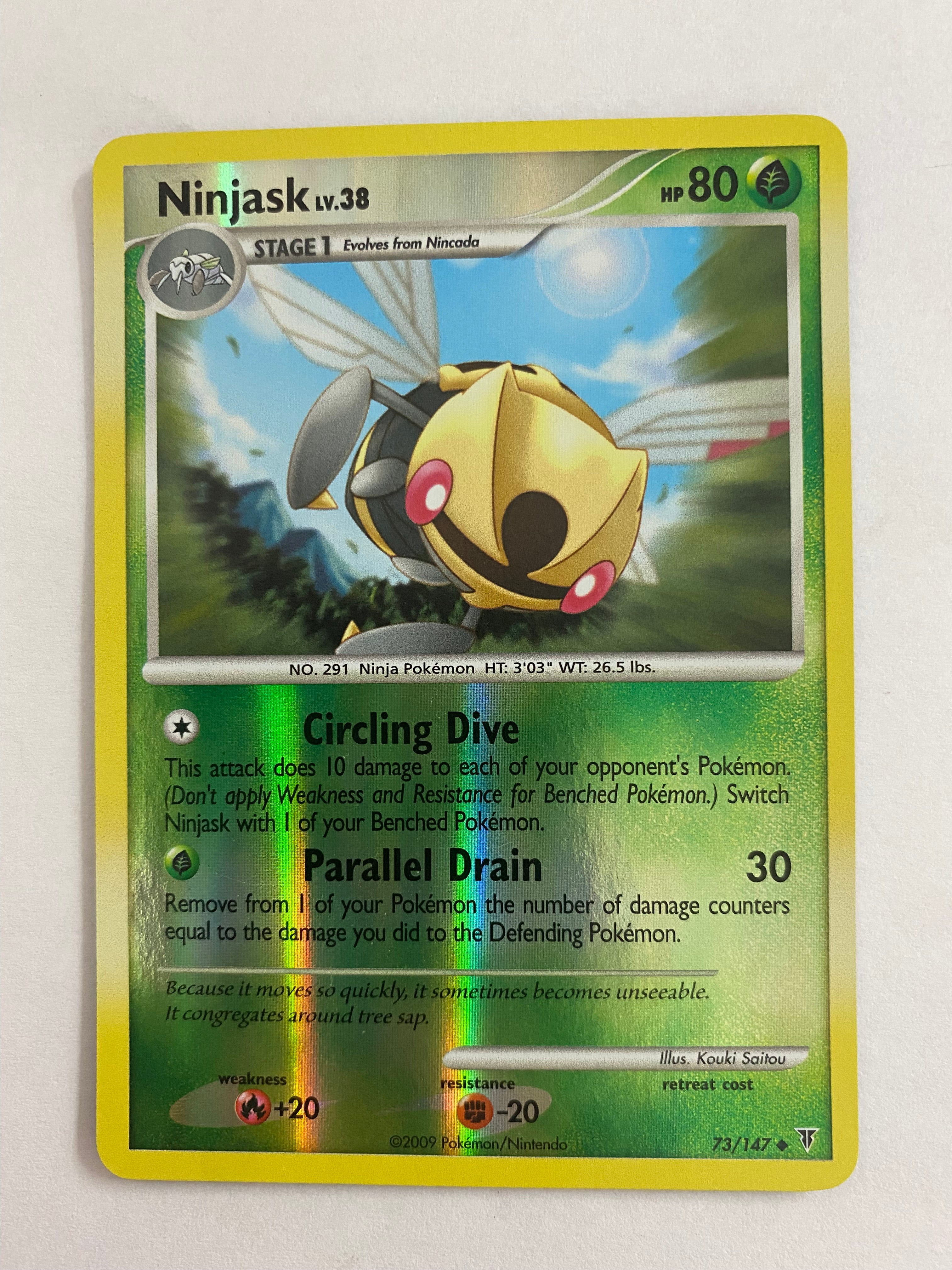 ninjask pokemon card Ninjask 73/147 Uncommon Reverse Holo Pokemon Card Near Mint