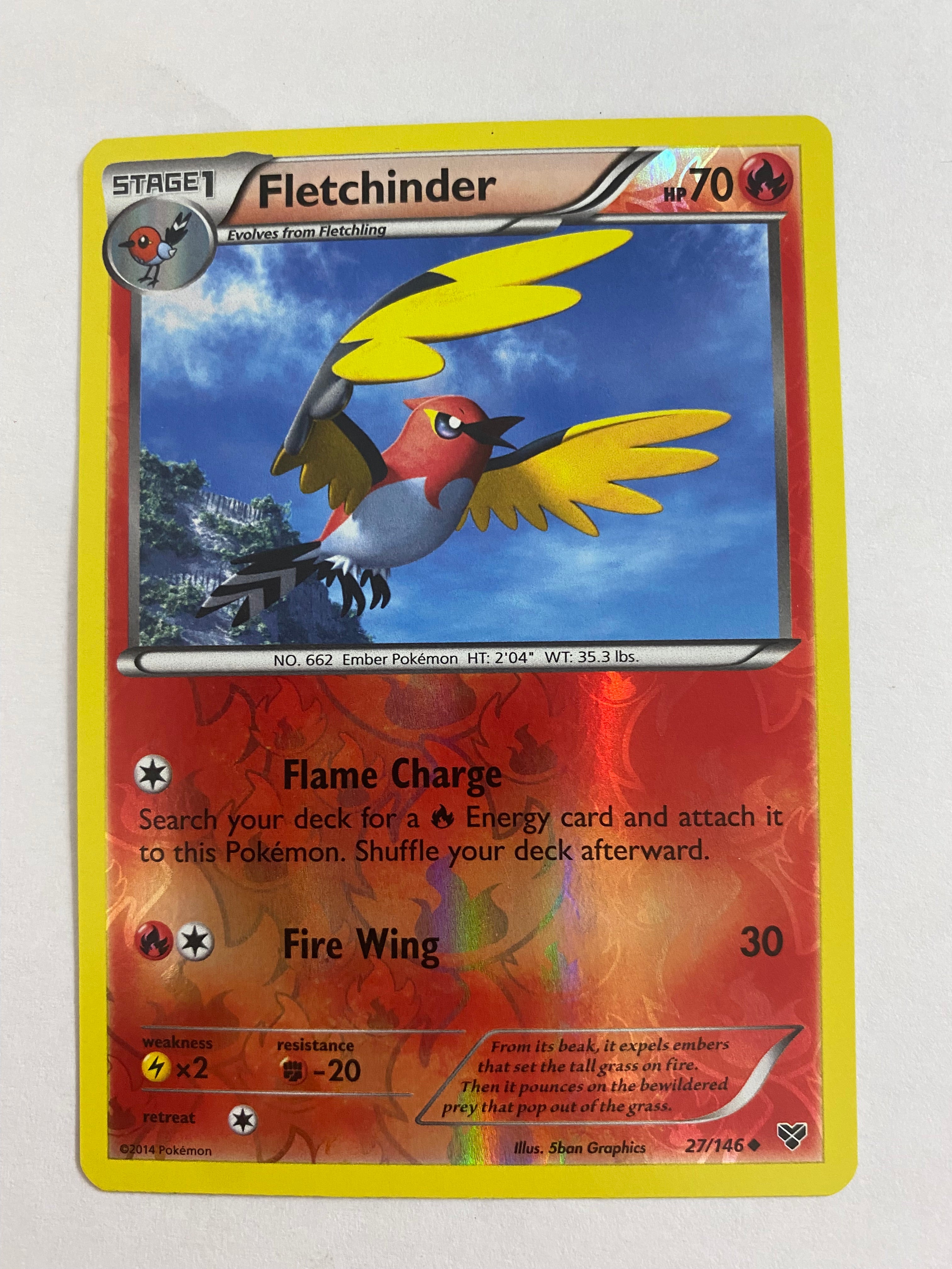 Fletchinder 27/146 Reverse Holo Pokemon Card Near Mint Fletchinder 27/146 Reverse Holo Pokemon Card Near Mint