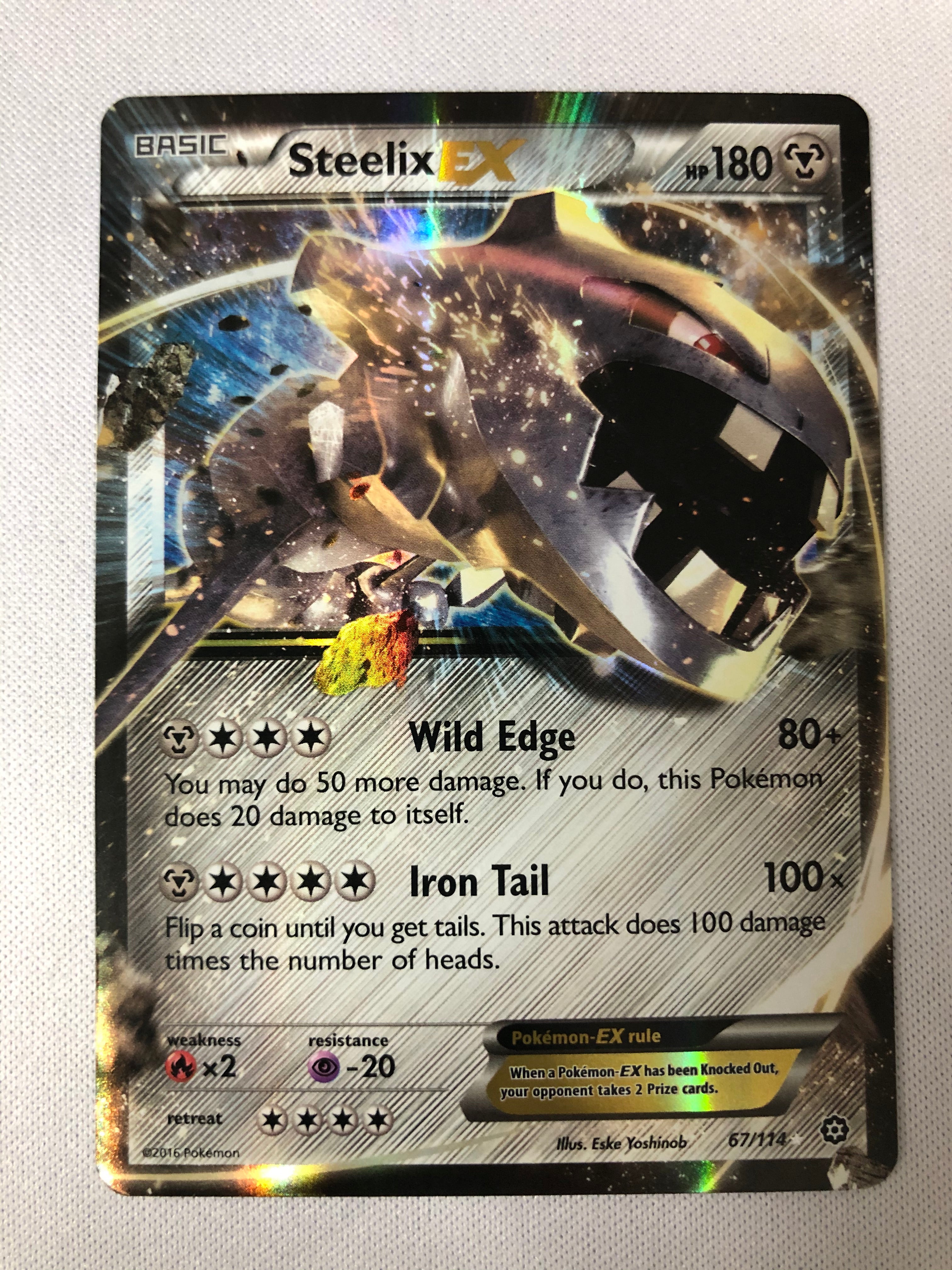 Steelix EX 67/114 XY Steam Siege Ultra Rare Holo Pokemon Card Near Mint Steelix EX 67/114 XY Steam Siege Ultra Rare Holo Pokemon Card Near Mint