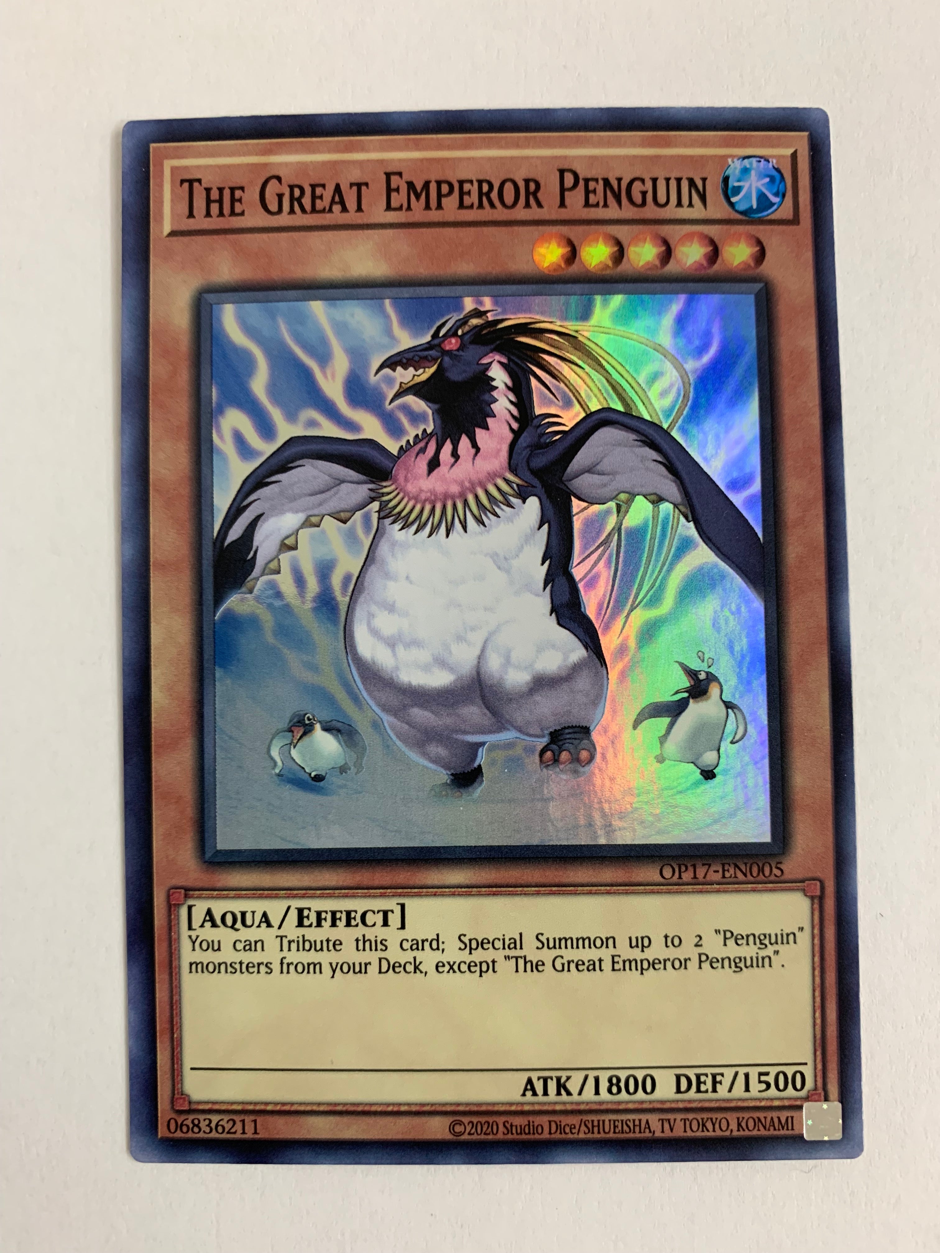 Yugioh The Great Emperor Penguin OP17-EN005 Super Rare NM Yugioh The Great Emperor Penguin OP17-EN005 Super Rare NM