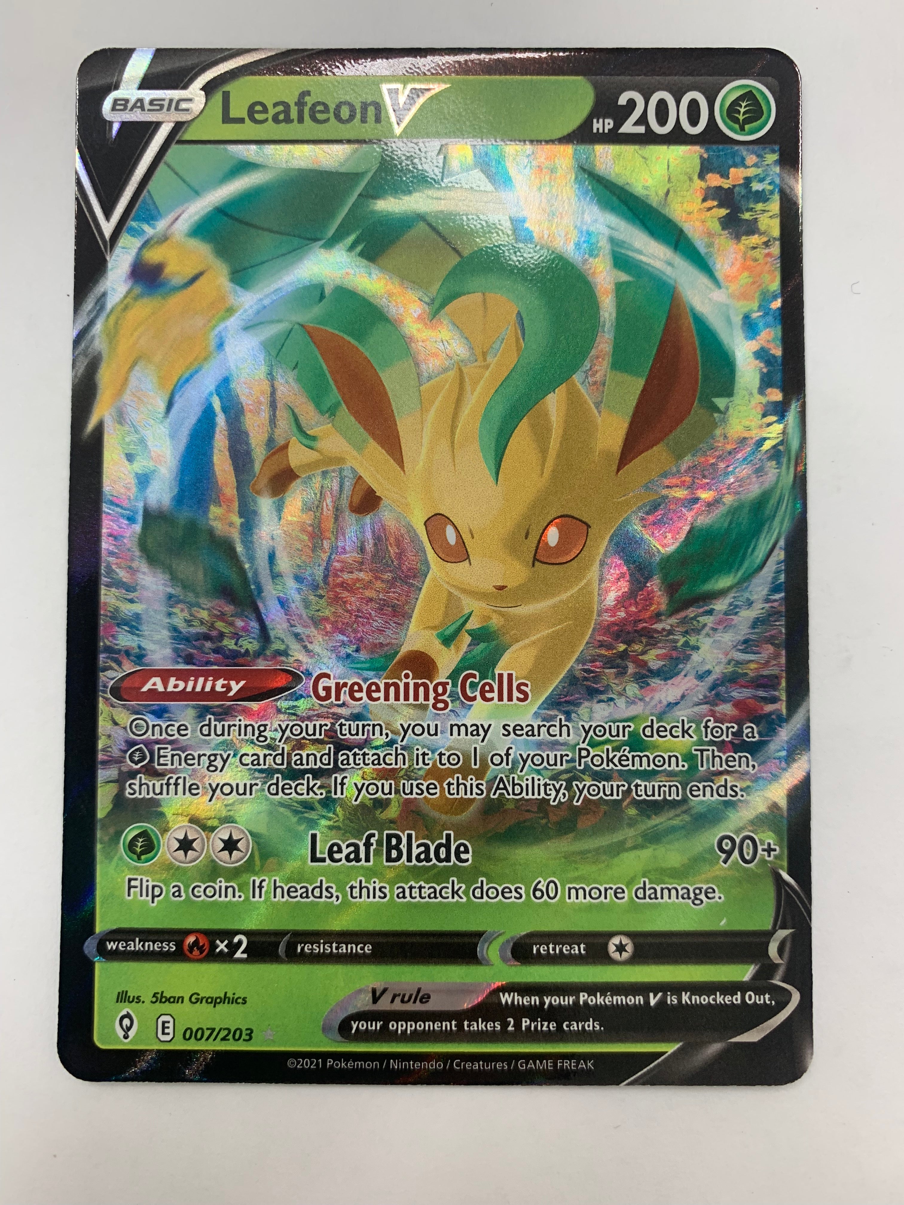 Leafeon V 007/203 Evolving Skies Full Art Pokmon TCG Near Mint Leafeon V 007/203 Evolving Skies Full Art Pokmon TCG Near Mint
