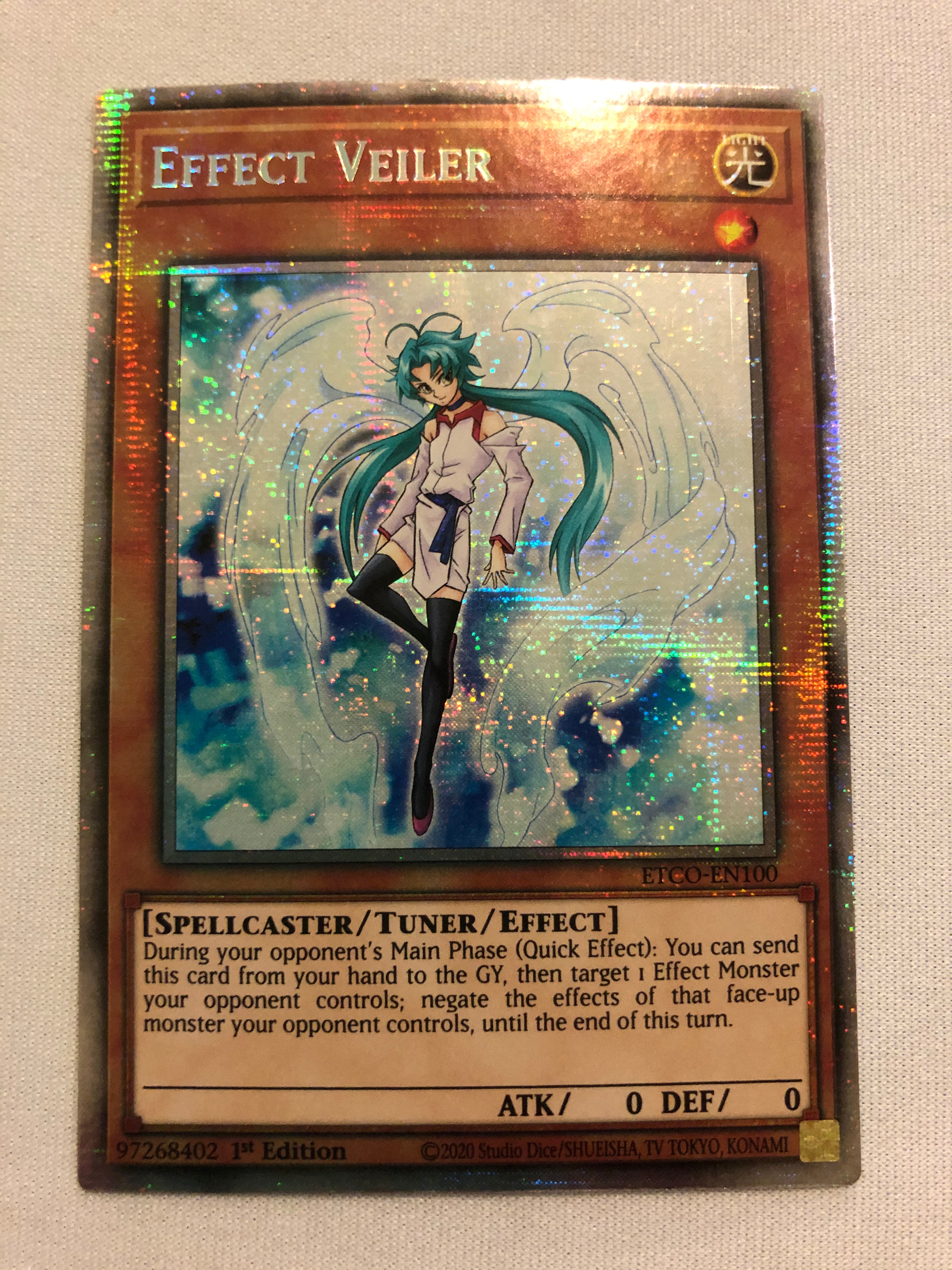 Yugioh Effect Veiler ETCO-EN100 Starlight Rare 1st Edition Near Mint Yugioh Effect Veiler ETCO-EN100 Starlight Rare 1st Edition Near Mint