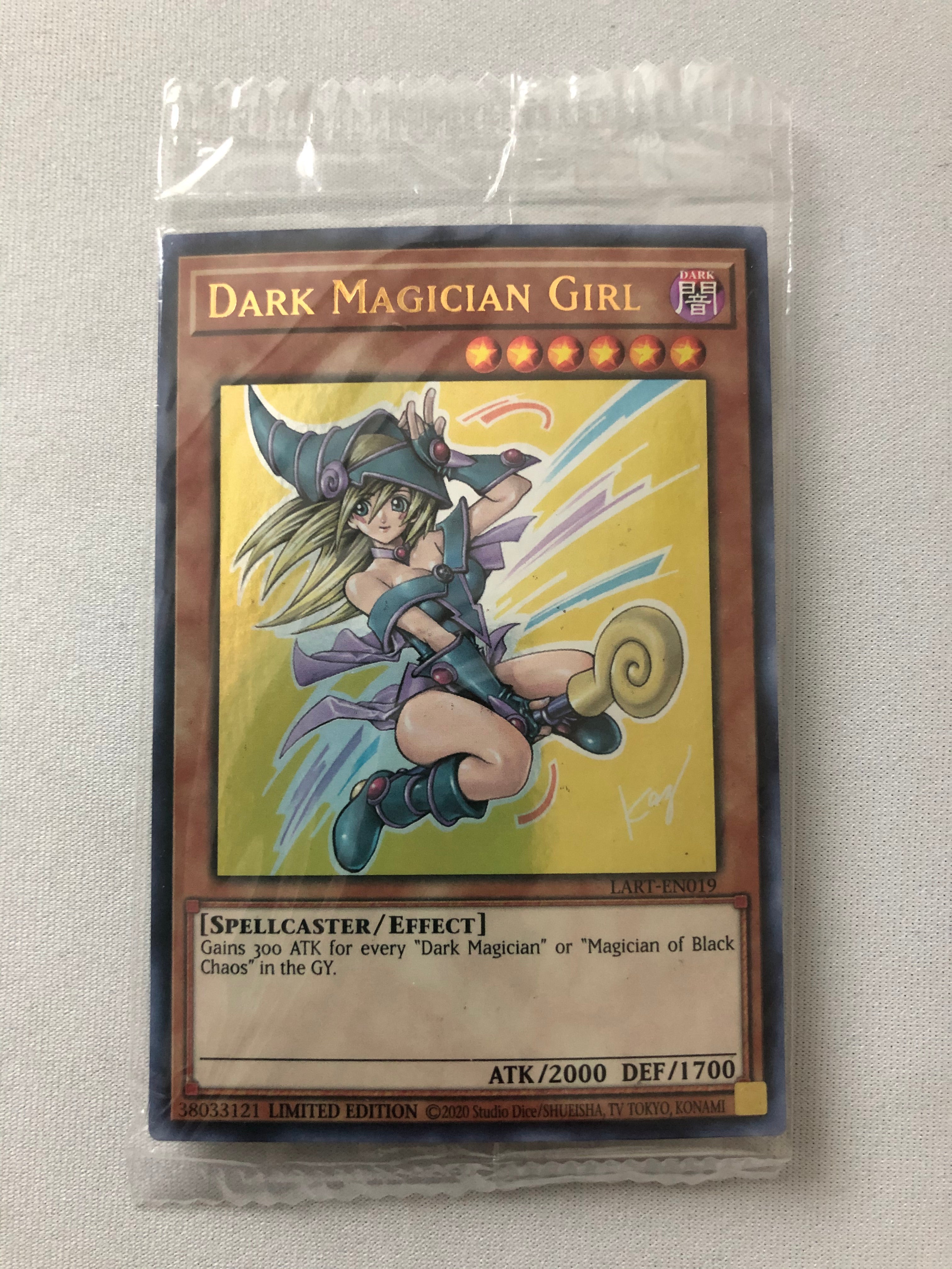 Yugioh Dark Magician Girl LART-EN019 Ultra Rare Lost Art Promo New Sea Yugioh Dark Magician Girl LART-EN019 Ultra Rare Lost Art Promo New Sea