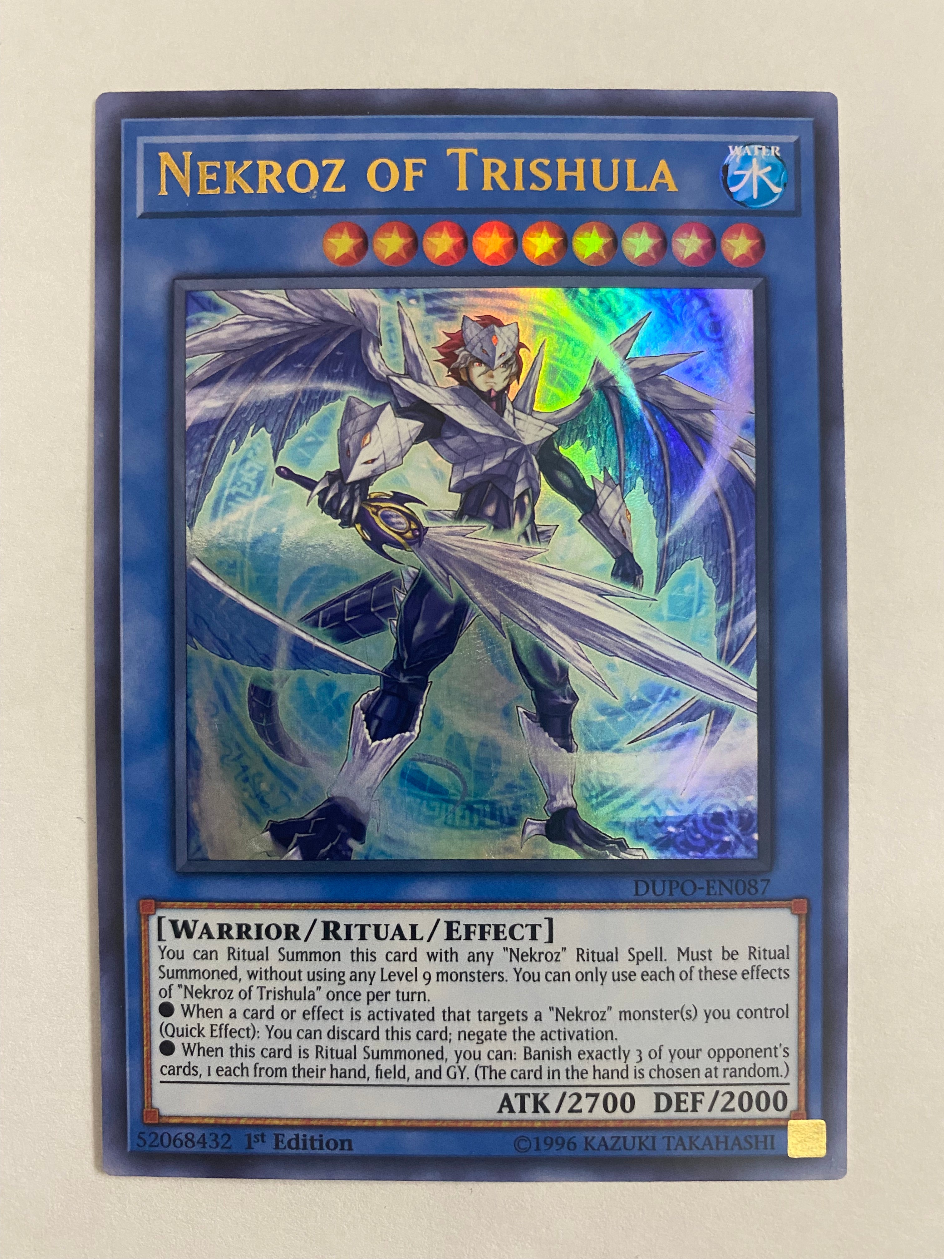 Nekroz of Trishula DUPO-EN087 1st Edition Ultra Rare Naer Mint