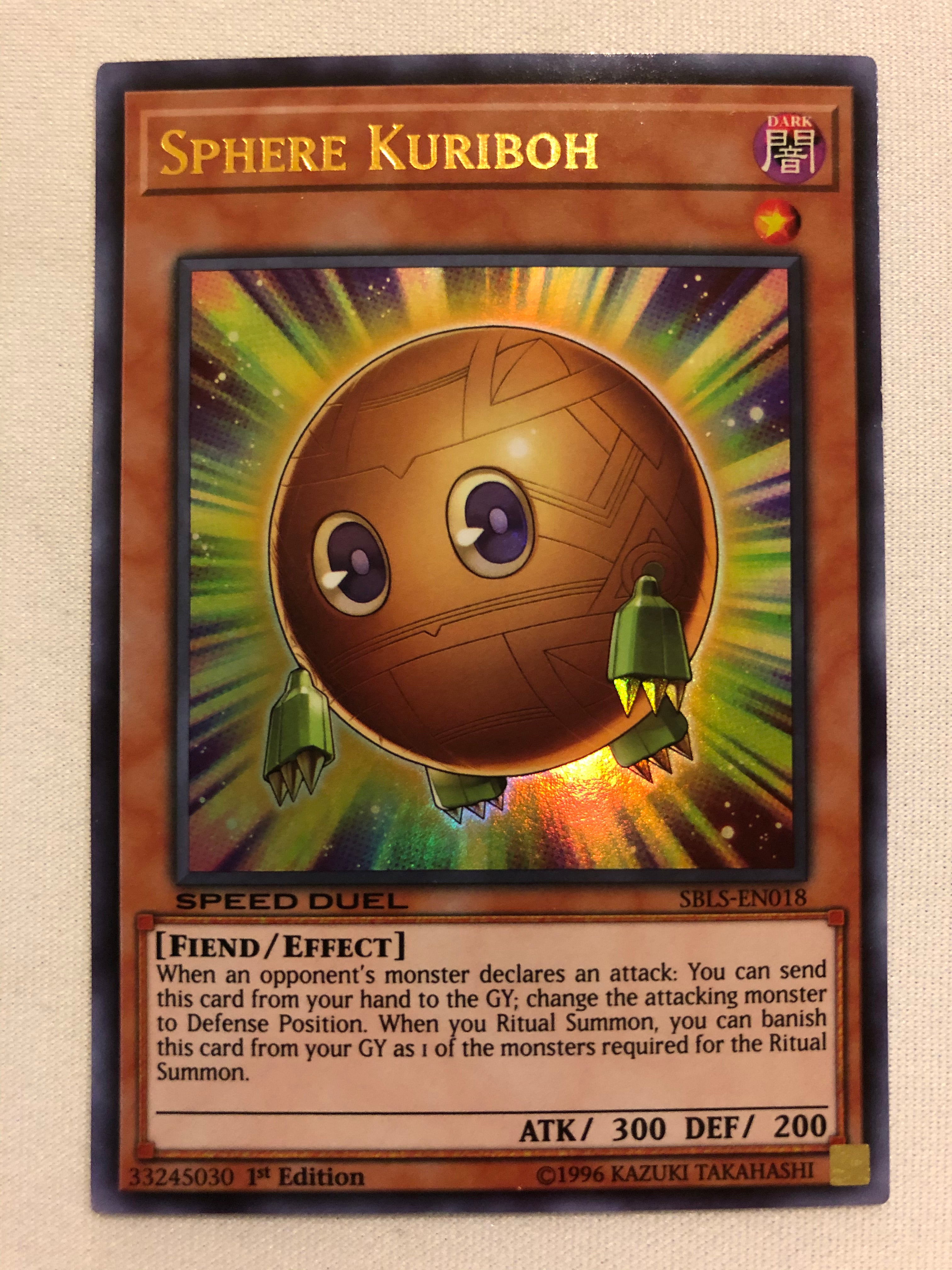 yugioh sphere cards Yugioh Sphere Kuriboh SBLS-ENOI8 Secret Rare 1st Edition Near Mint