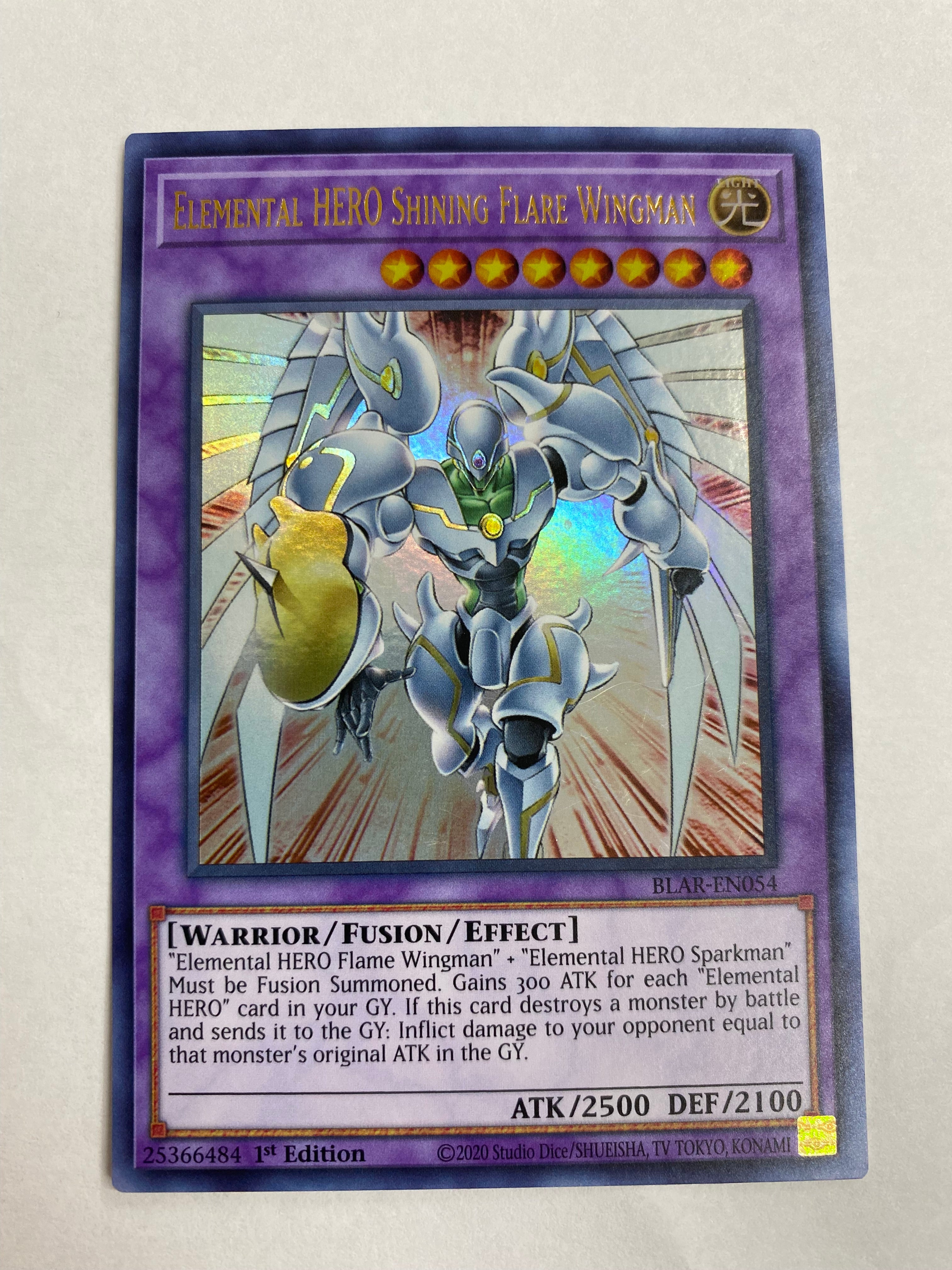 Yugioh Elemental HERO Shining Flare Wingman BLAR-EN054 Ultra Rare 1st Yugioh Elemental HERO Shining Flare Wingman BLAR-EN054 Ultra Rare 1st