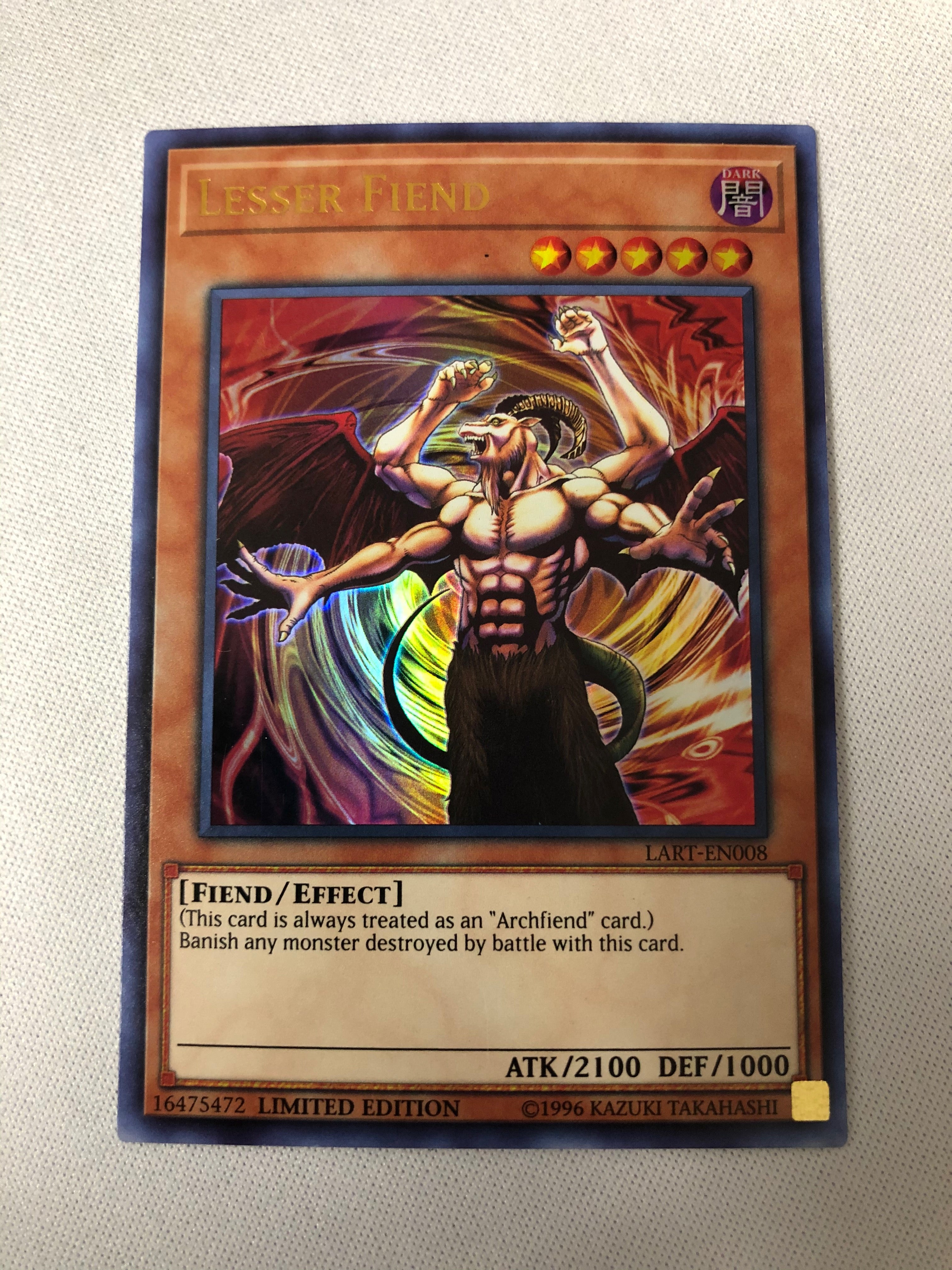yugioh fiend cards Yugioh Lesser Fiend LART-EN008 Ultra Rare Near Mint