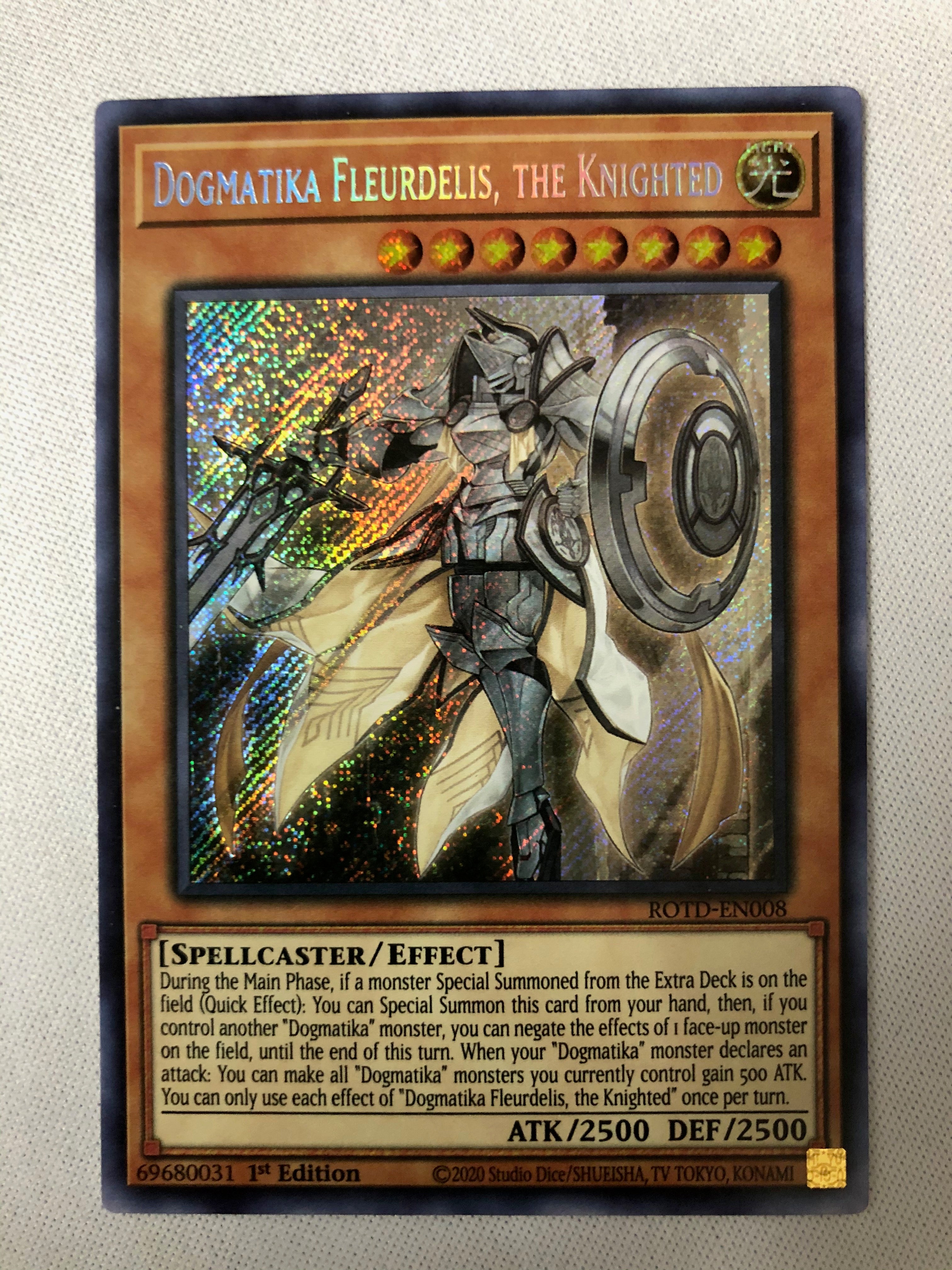 Yugioh Dogmatika Fleurdelis, The Knighted ROTD-EN008 Secret Rare 1st E