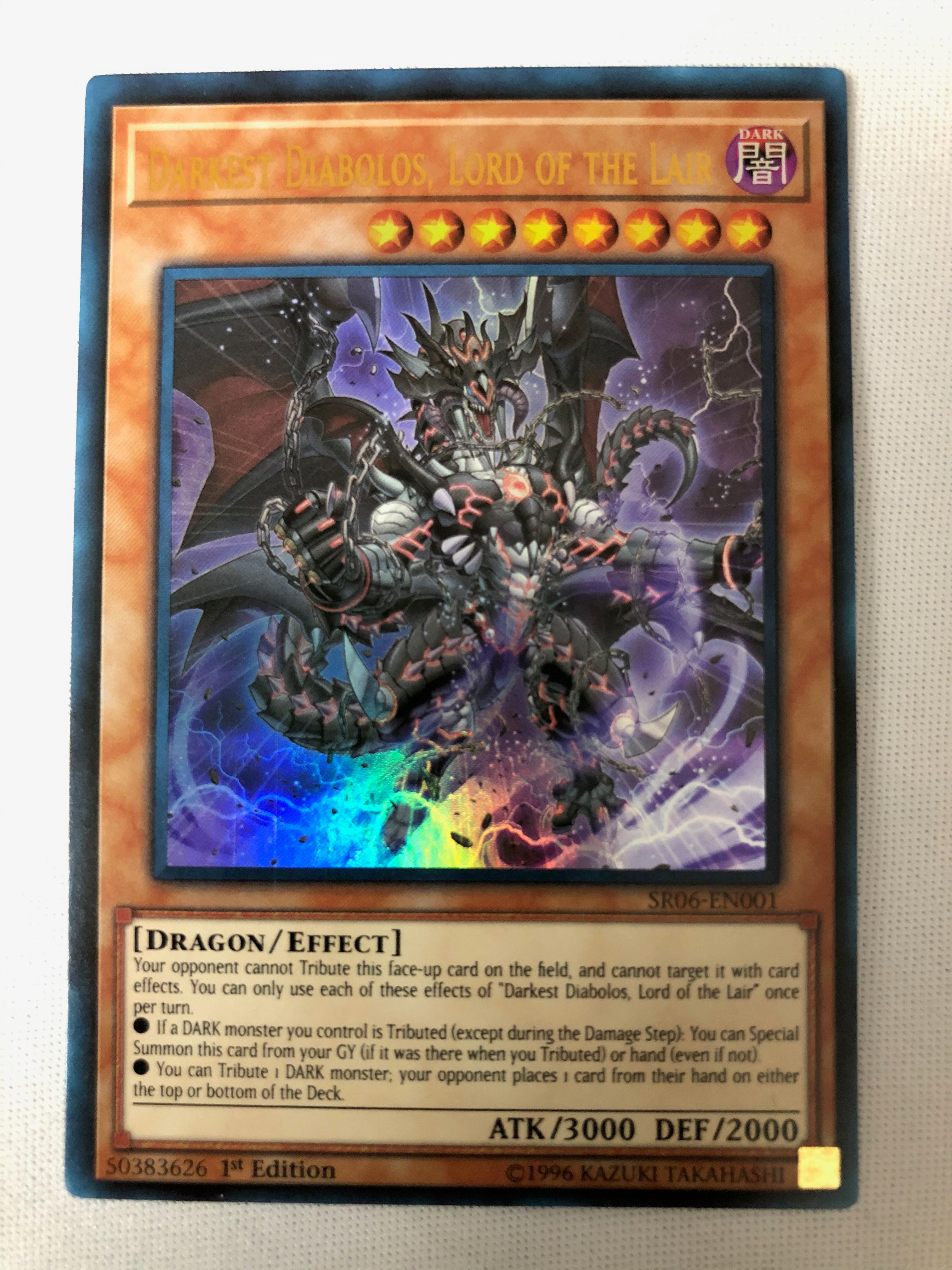 Yugioh Darkest Diabolos Lord Of The Lair SR06-EN001 Ultra Rare 1st Edi