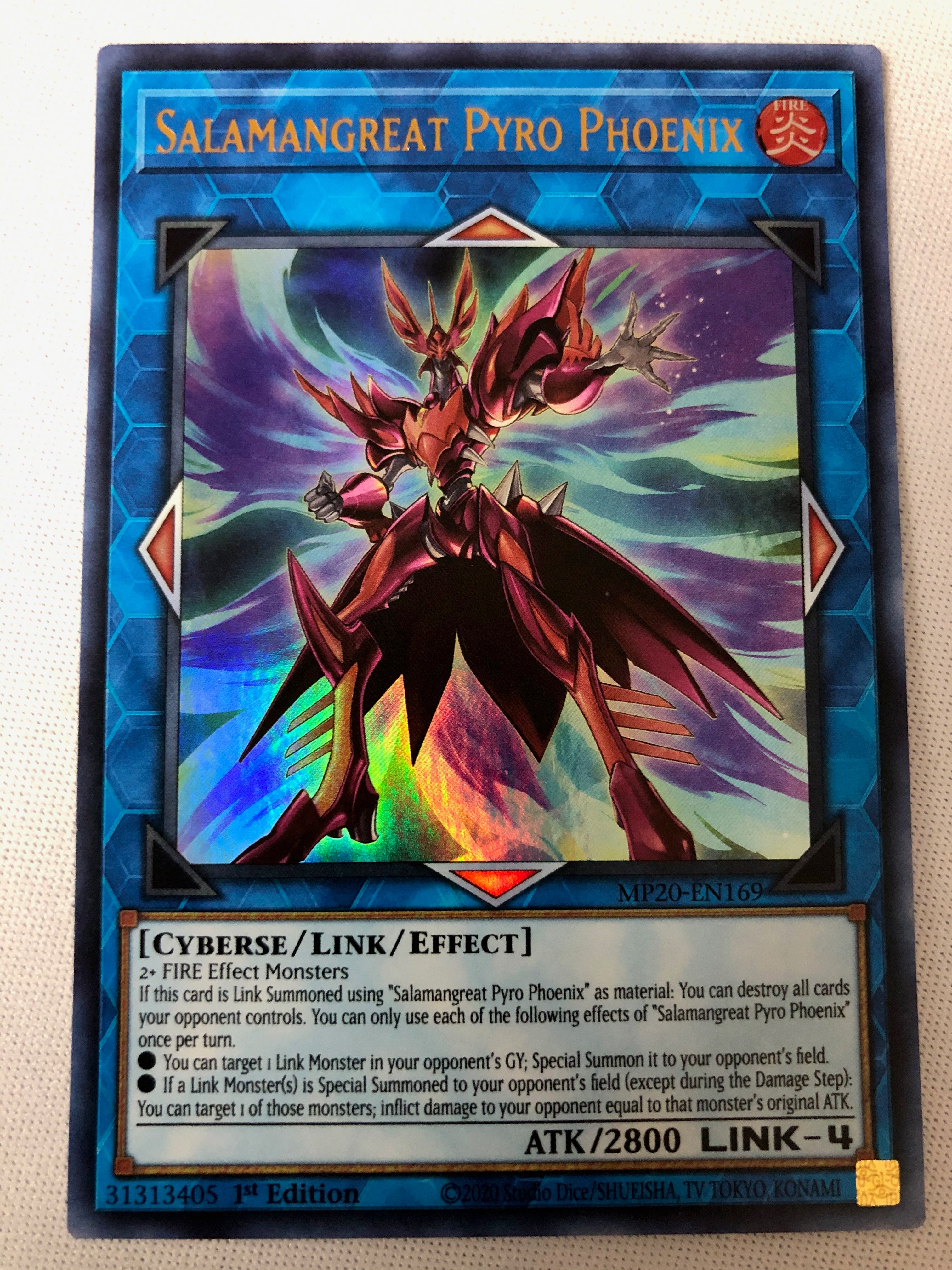 Yugioh Salamangreat Pyro Phoenix MP20-EN169 Ultra Rare 1st Edition Nea