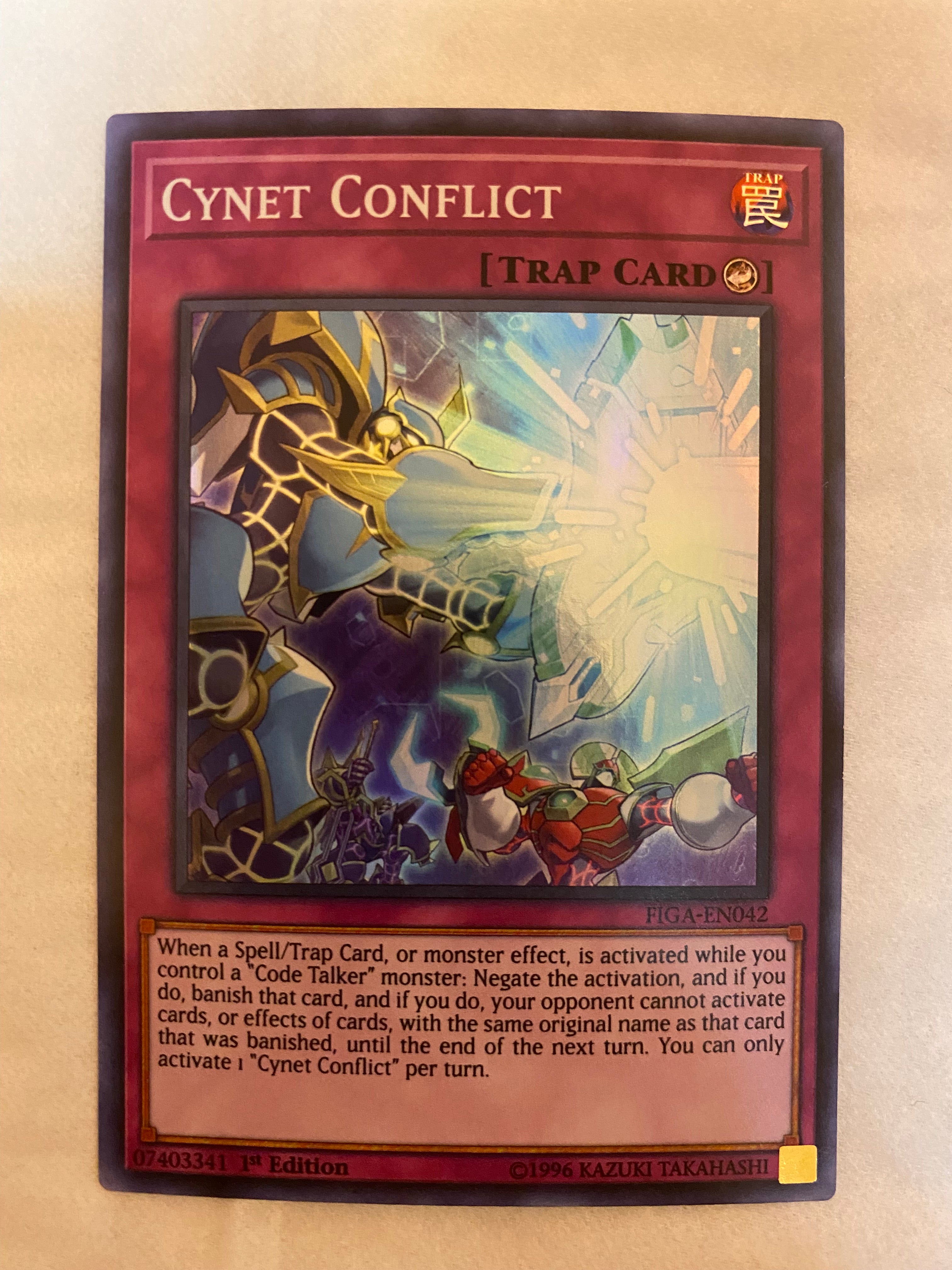 Yugioh Cynet Conflict Fists of the Gadgets FIGA-EN042 Super Rare 1st E