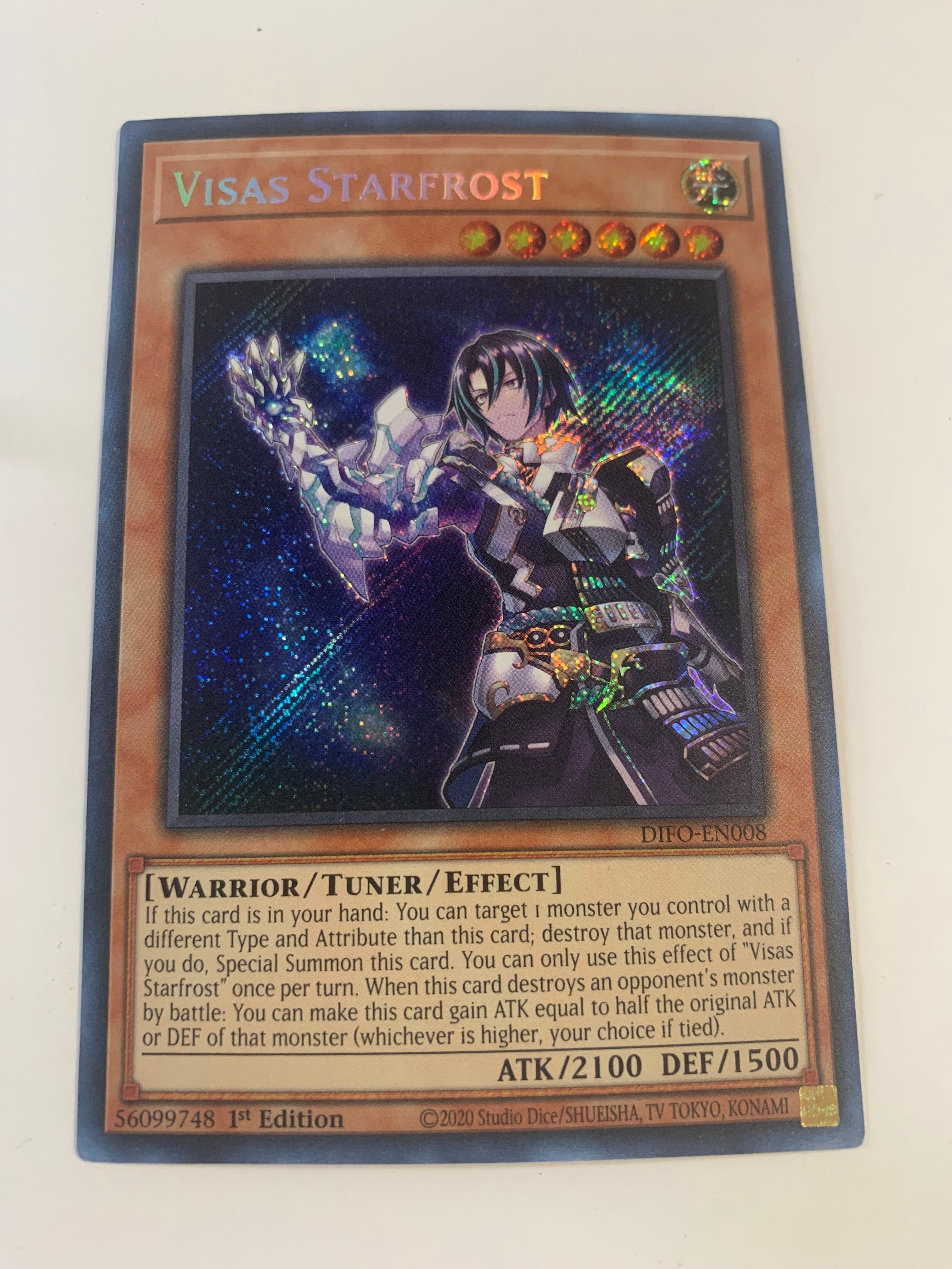 visas cards yugioh Yugioh Visas Starfrost DIFO-EN008 Secret Rare 1st Edition Near Mint
