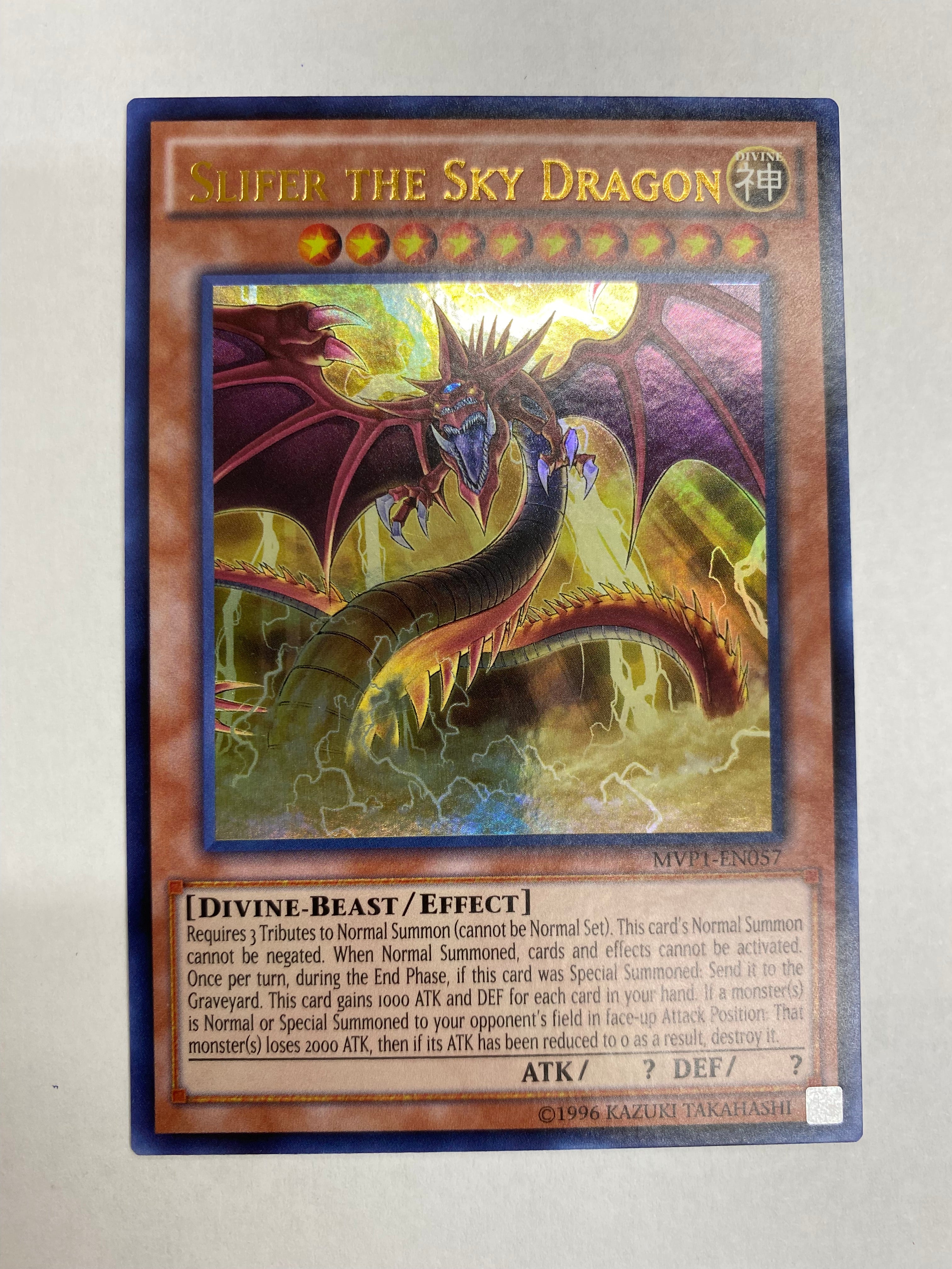Yugioh Slifer the Sky Dragon MVP1-EN057 Ultra Rare Unlimited Naer Mint Yugioh Slifer the Sky Dragon MVP1-EN057 Ultra Rare Unlimited Naer Mint